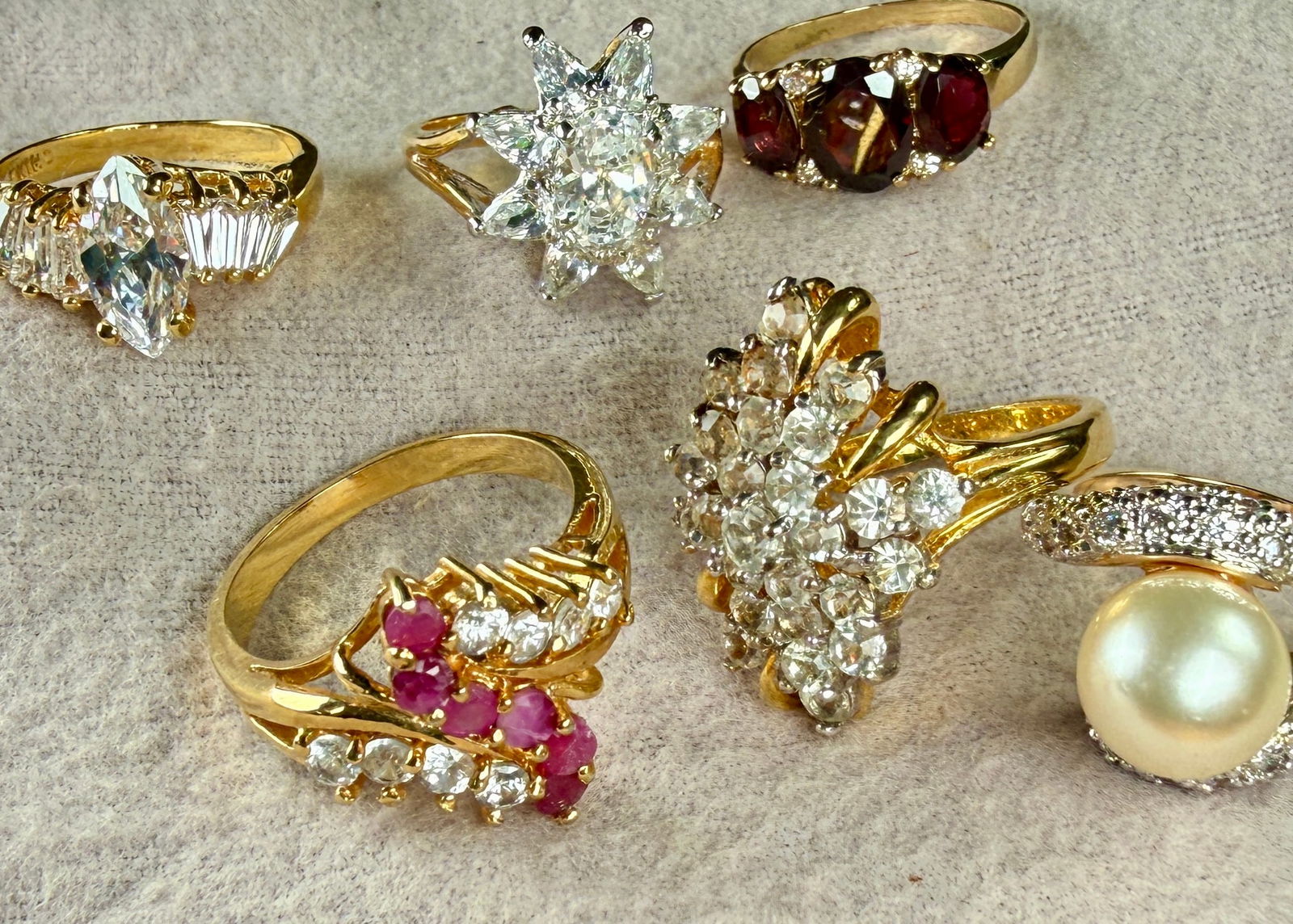 QUALITY GOLD-PLATED RING COLLECTION - 3