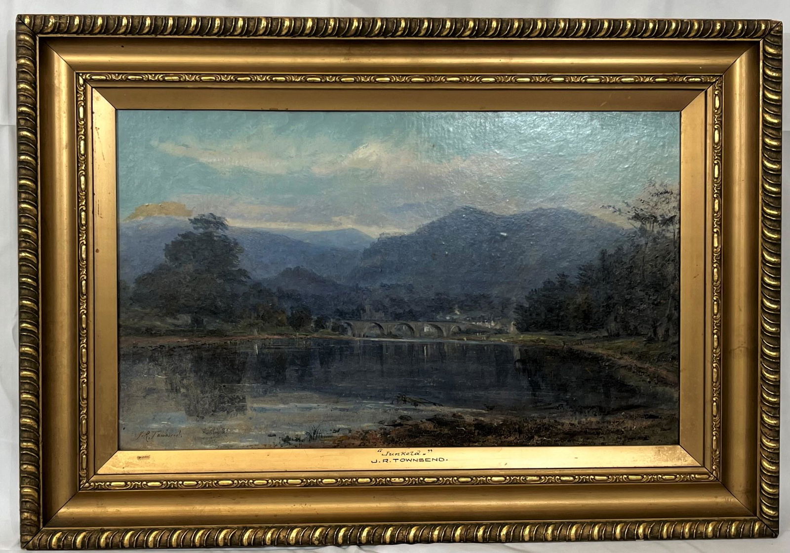 J.R. Townsend, Oil on board, 19th Century landscape (1 of 6)
