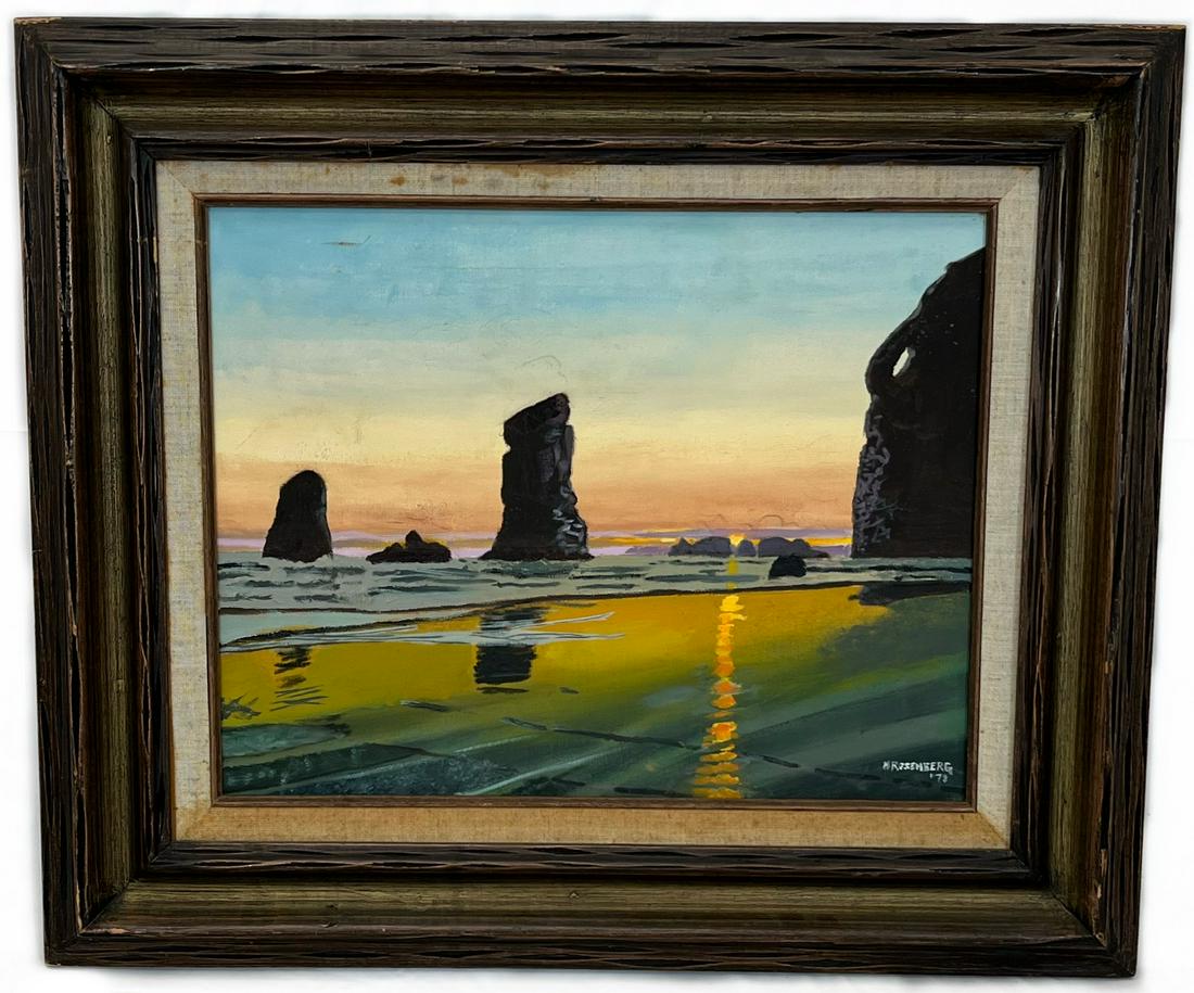 Ocean Landscape, Oil on Canvas (1 of 4)