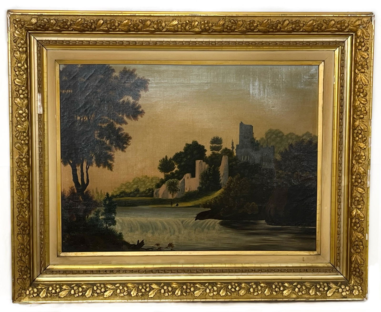 19th C Landscape with Castle, Hudson River School, Manner of Thomas Chambers (1 of 5)