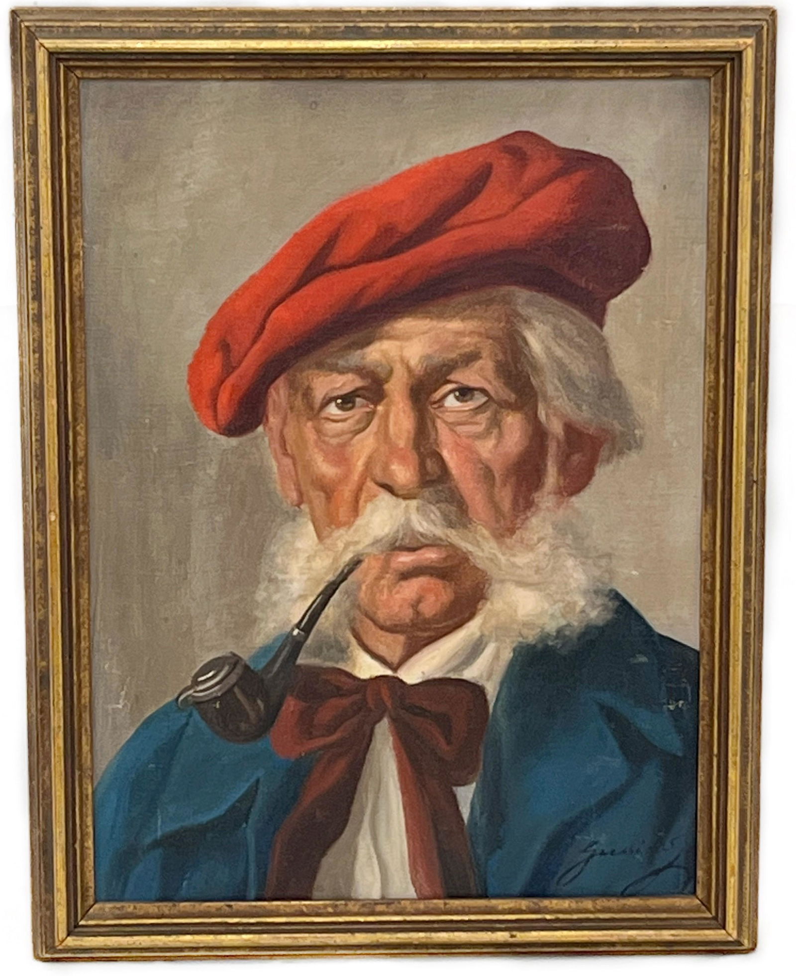Portrait of a  Man with Pipe, Oil on Canvas (1 of 4)