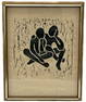 Engraving, Thinking Couple, Signed D Rittberg 73