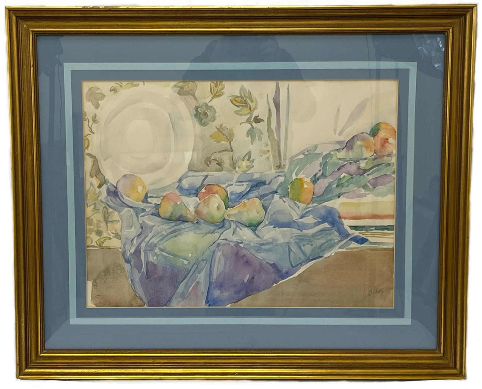Still Life with Pears, Watercolor, Signed G. Cheety (1 of 4)