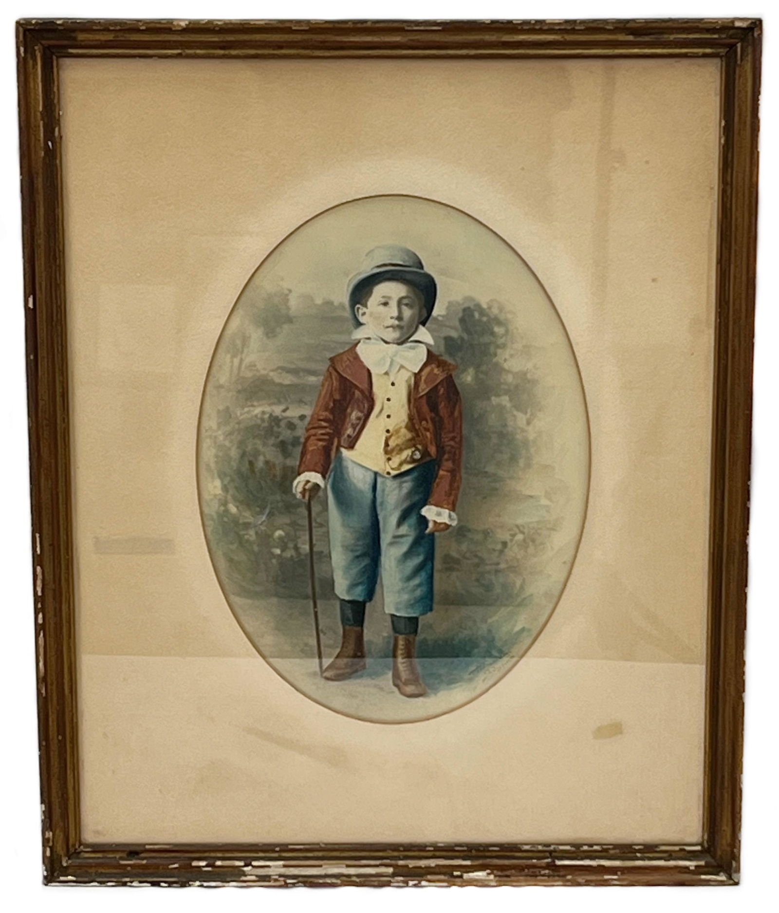 19 C. Hand Colored Photograph, Portrait of Sr. J. Hubertt (1 of 4)