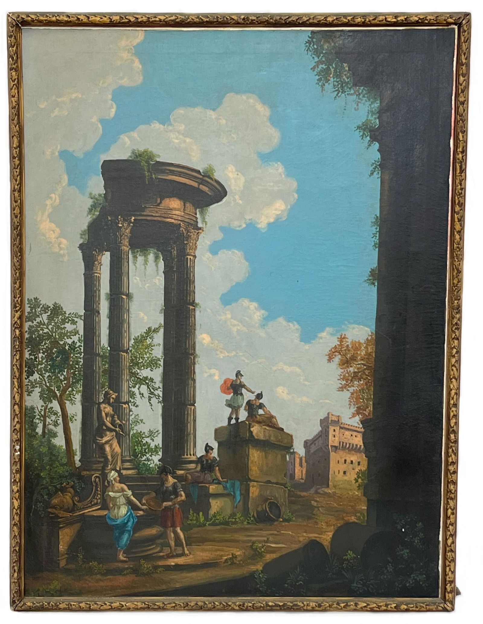 Roman Architectural Scene, Oil on Canvas (1 of 3)