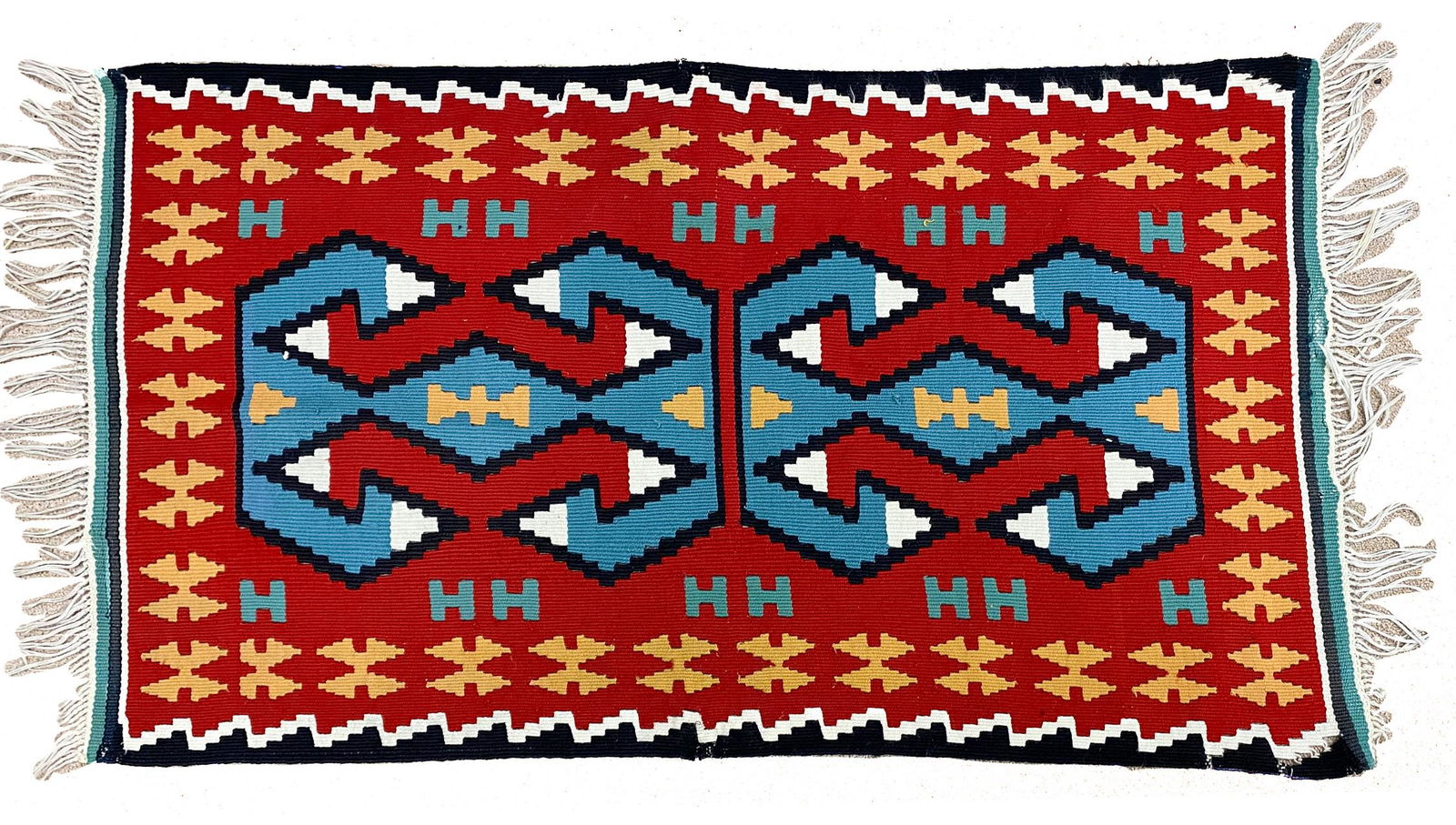 Vintage Handmade Turkish Kilim Indian Style Prayer Rug (1 of 6)