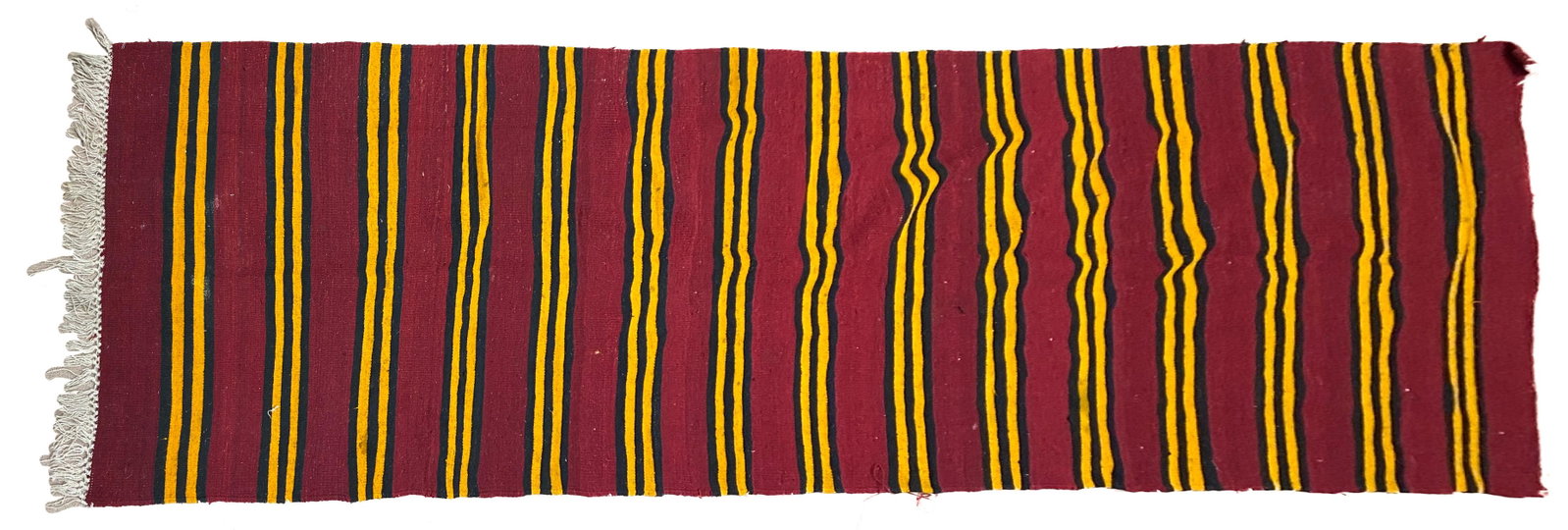 Vintage Handmade Turkish Kilim Runner: Vintage handmade Turkish Kilim runner, 131"l x 39"w