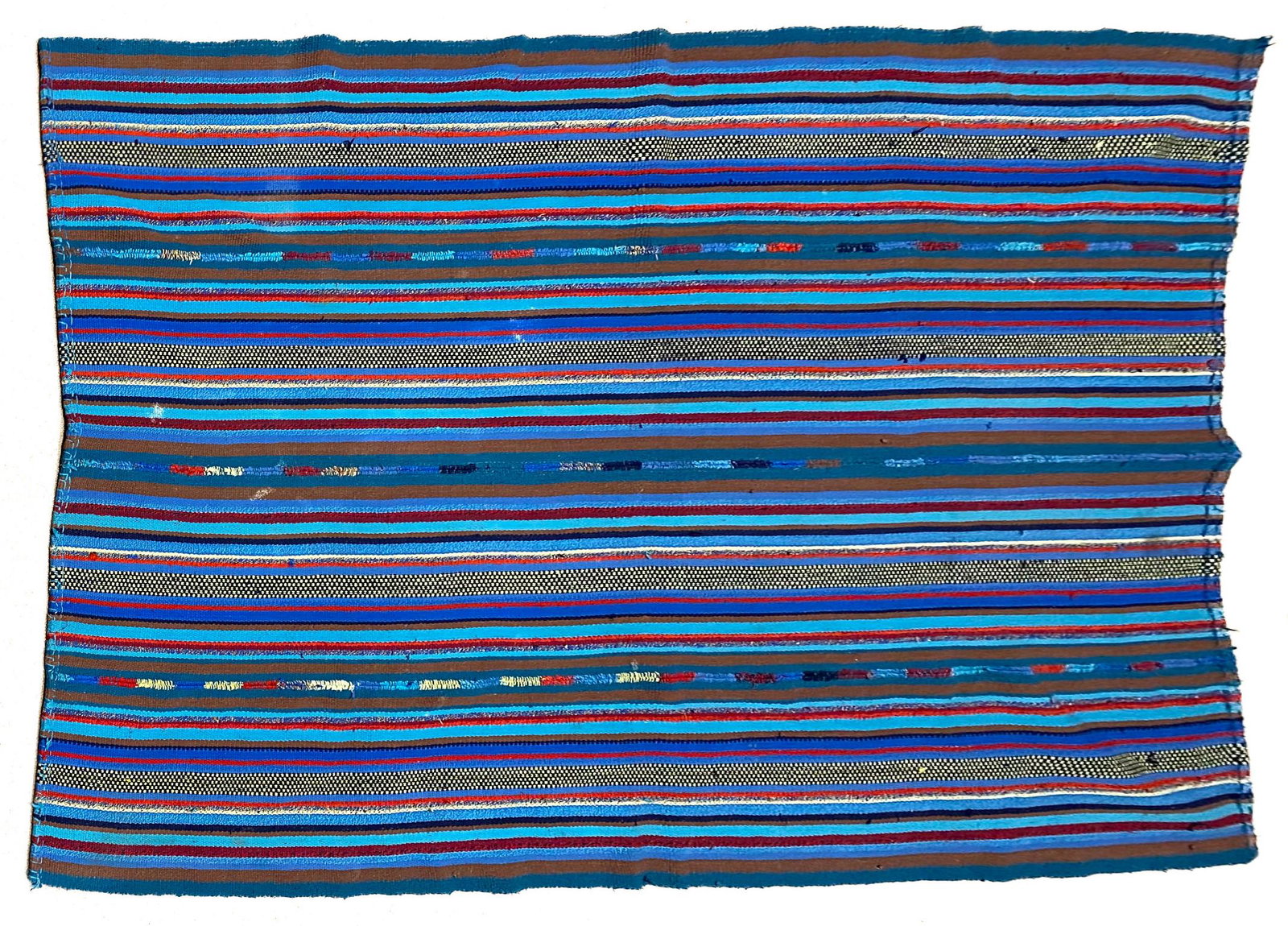 Vintage Handmade Turkish Kilim Area Rug: Vintage handmade Turkish Kilim area rug, 100"l x 66"w