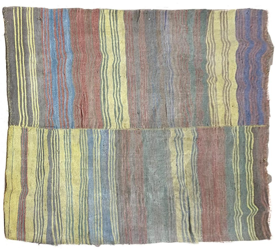 Vintage Handmade Turkish Kilim Area Rug: Vintage handmade Turkish Kilim area rug, 95"l x 67"w