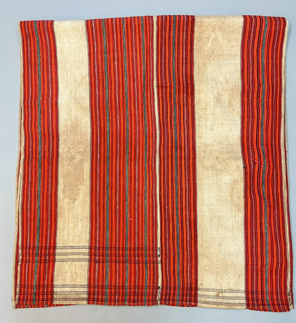 Bontoc, Northern Luzon, Philippines, Vintage Woven Cotton Blanket Auction