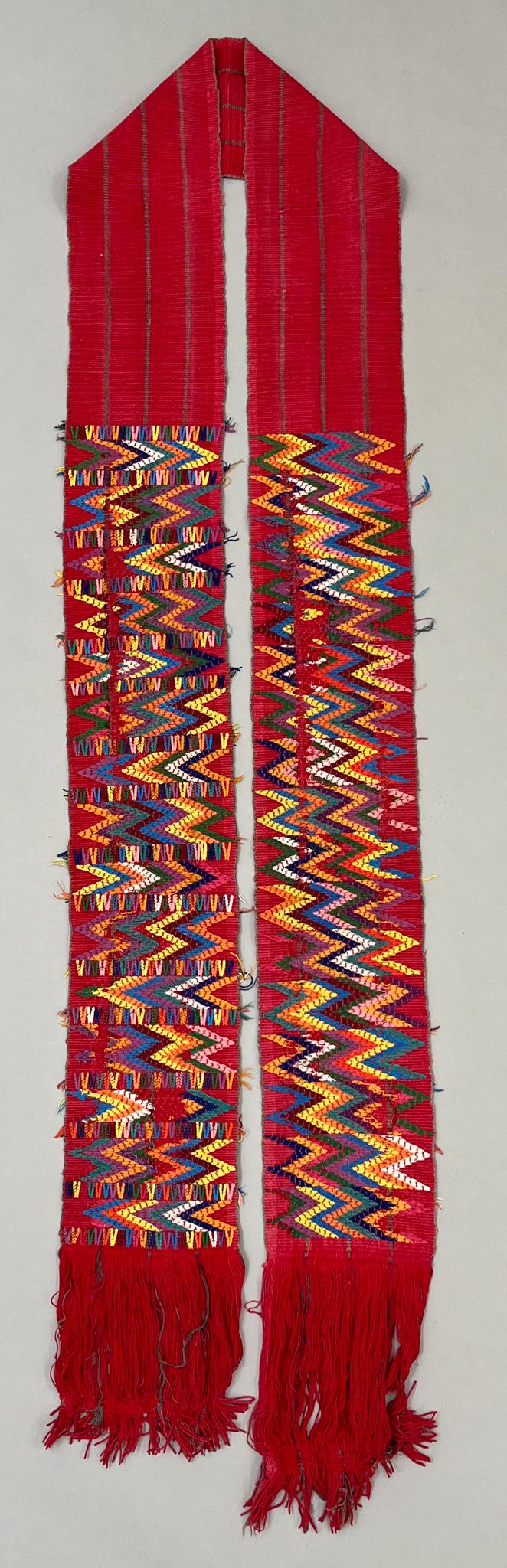 Palin, Escuintla Department, Guatemala, Vintage Woven Cotton Woman's "Faja" Sash (1 of 5)