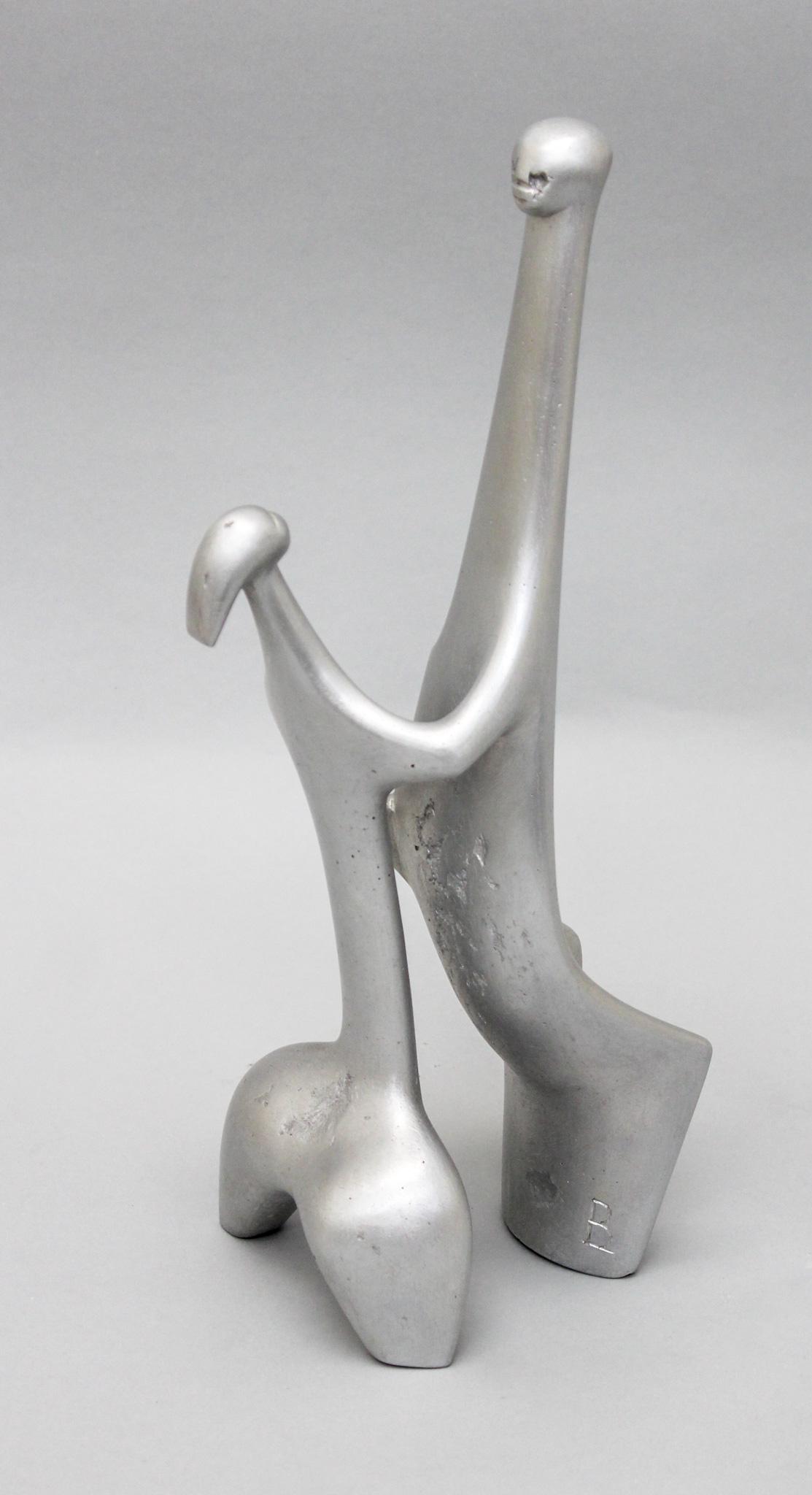 Modernist Abstract Cast Aluminum Dancing Couple Sculpture (1 of 8)