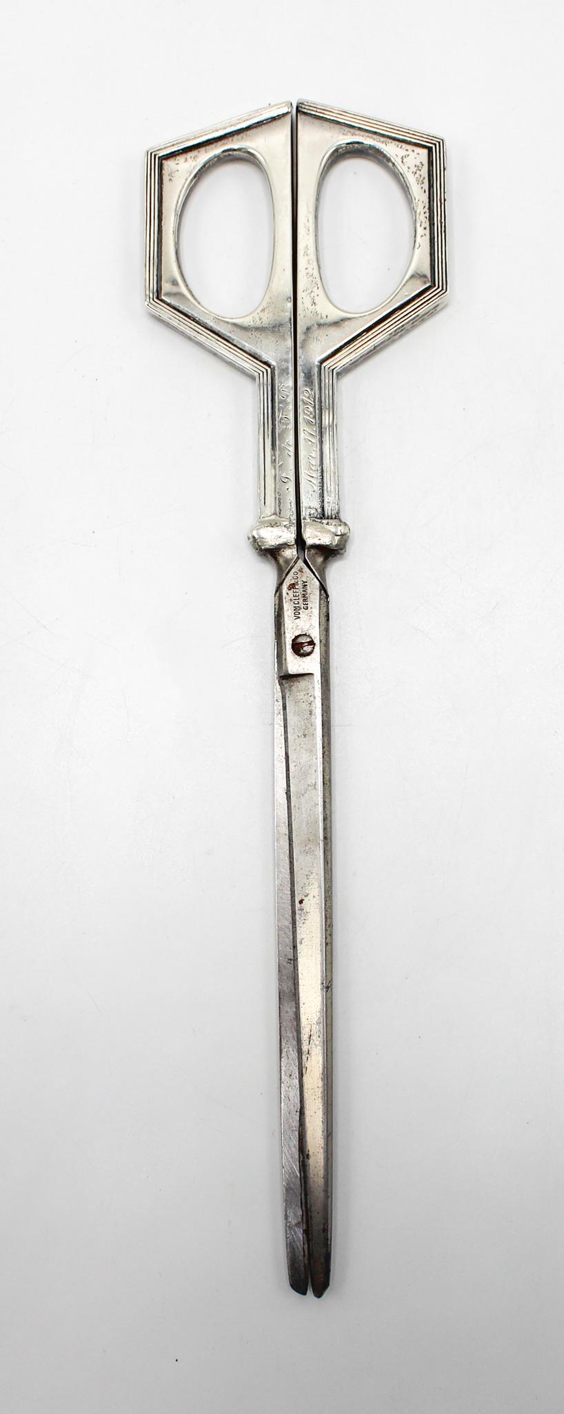 Antique American Sterling Silver Handle with German Steel Scissors (1 of 4)