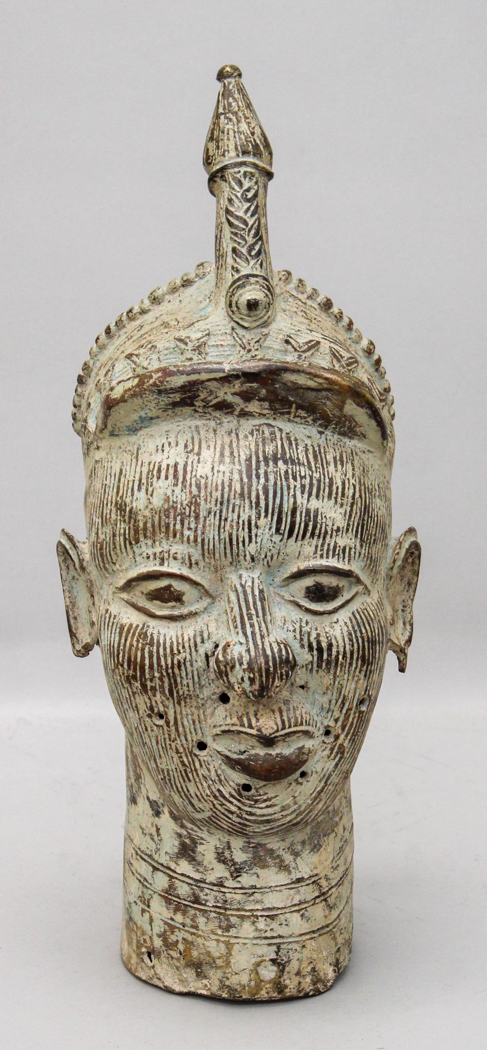 Africa, Nigeria Possibly Ile-Ife, Bronze Cast Life Size Bust (1 of 8)