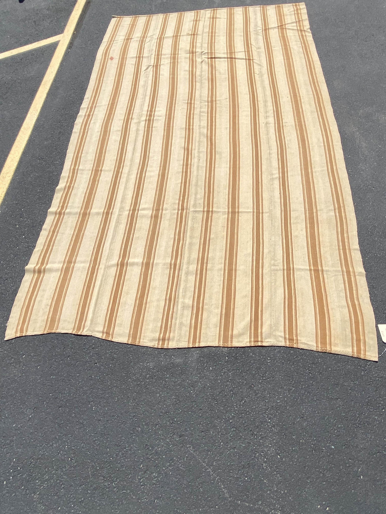 Vintage Handmade Possibly Turkish Kilim: Vintage Handmade Possibly Turkish Kilim, 87"w x 150"l