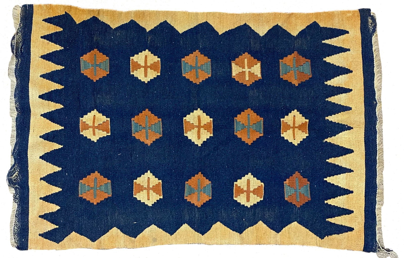 Vintage Handmade Turkish Kilim Prayer Rug: Vintage Handmade Turkish Kilim Prayer Rug, 22"w x 34"l