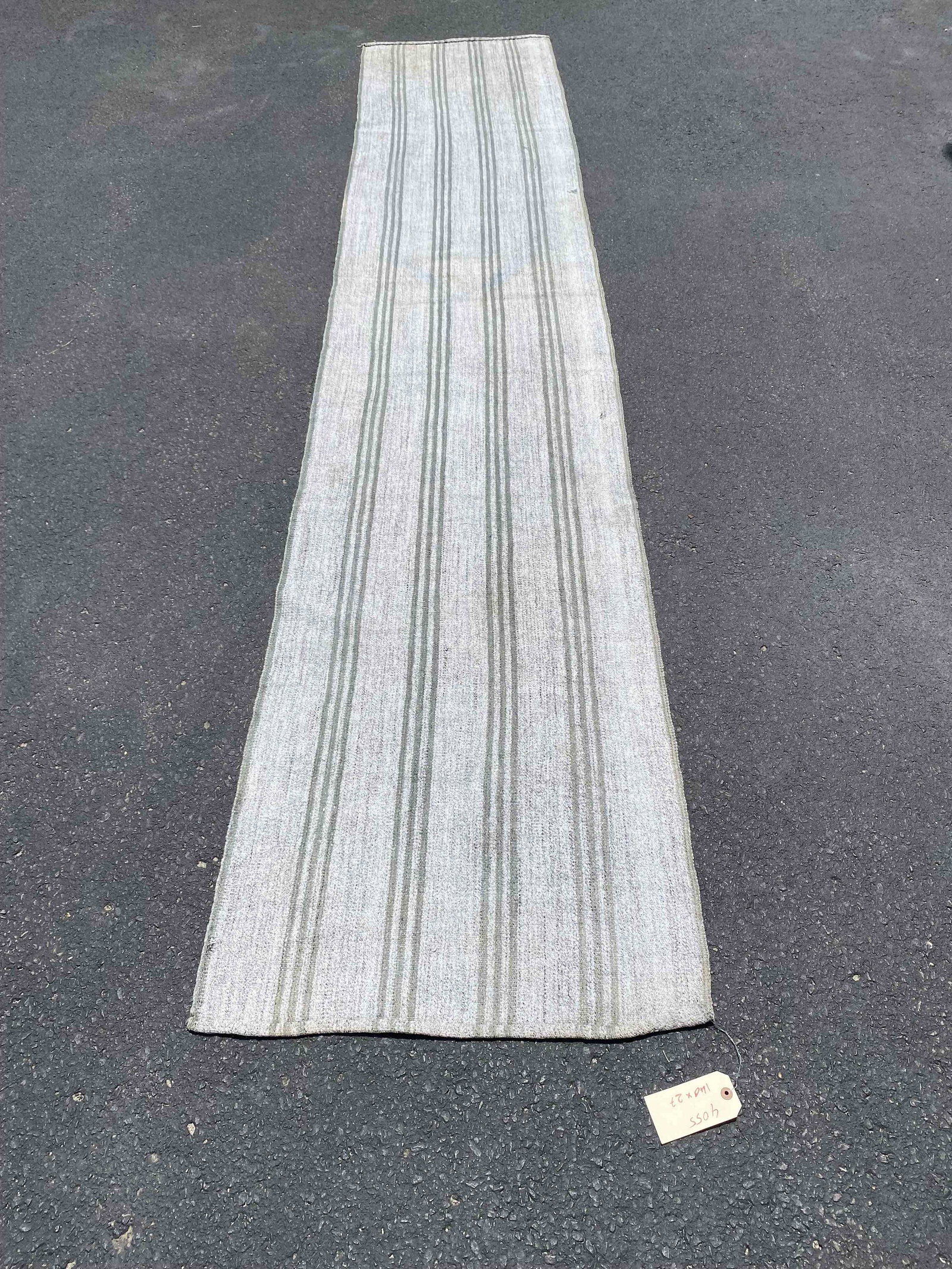 Vintage Handmade Kilim Runner: Vintage Handmade Kilim Runner, 27"w x 140"l