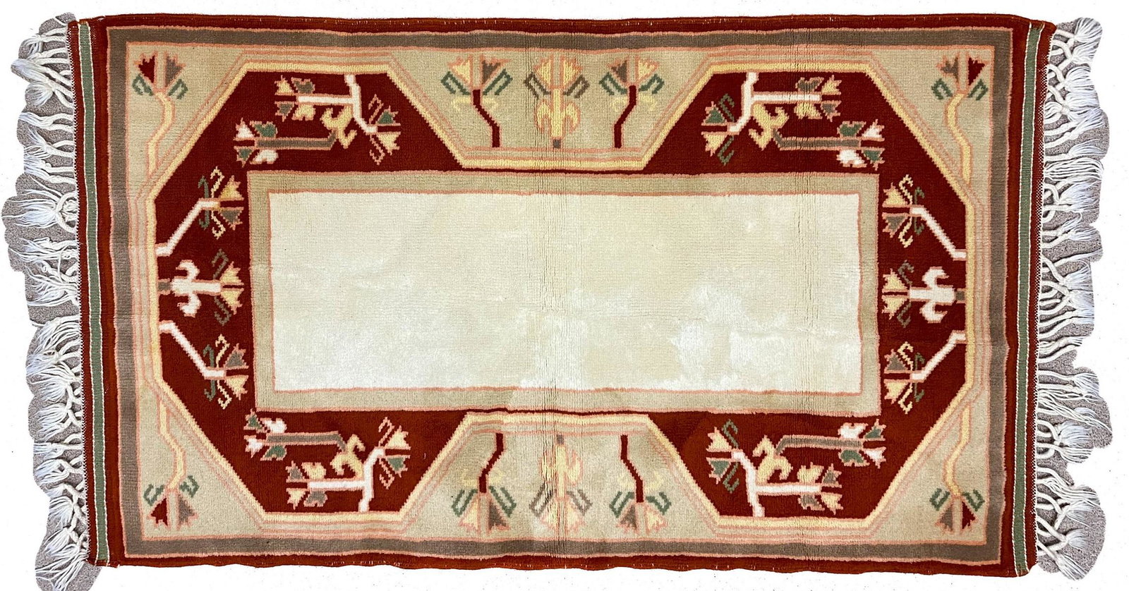 Vintage Handmade Turkish Kilim: Vintage Handmade Turkish Kilim, 32"w x 53"l