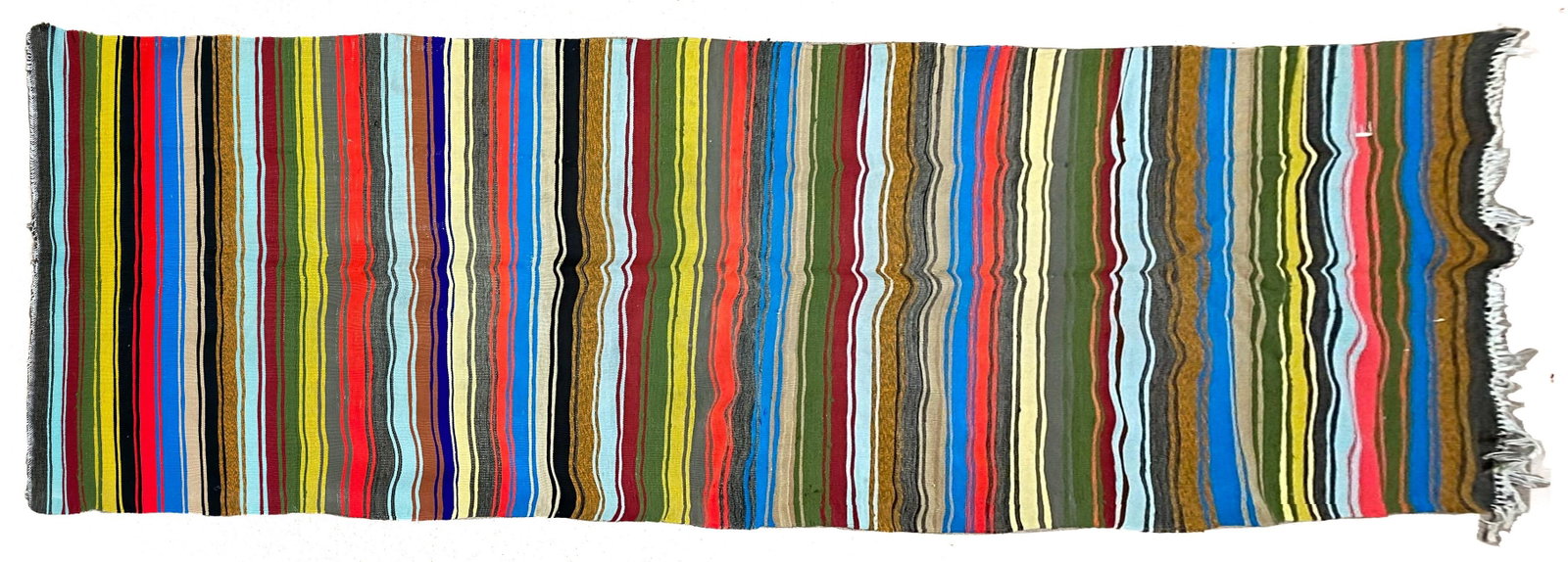 Vintage Handmade Turkish Kilim: Vintage Handmade Turkish Kilim, 40"w x 137"l