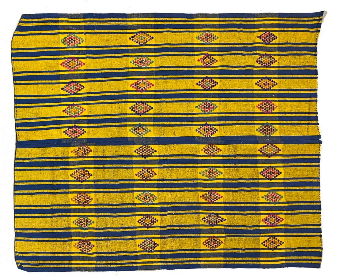 Vintage Handmade Turkish Kilim: Vintage Handmade Turkish Kilim, 83"w x 105"l