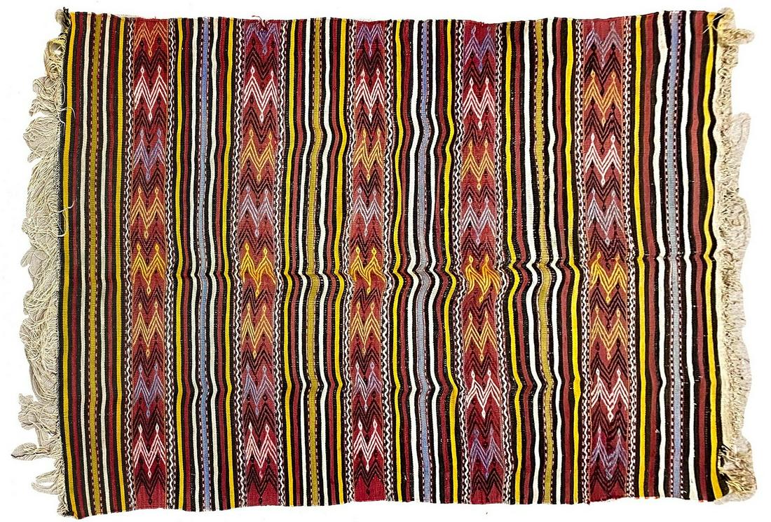 Vintage Handmade Turkish Kilim: Vintage Handmade Turkish Kilim, 750"w x 97"l