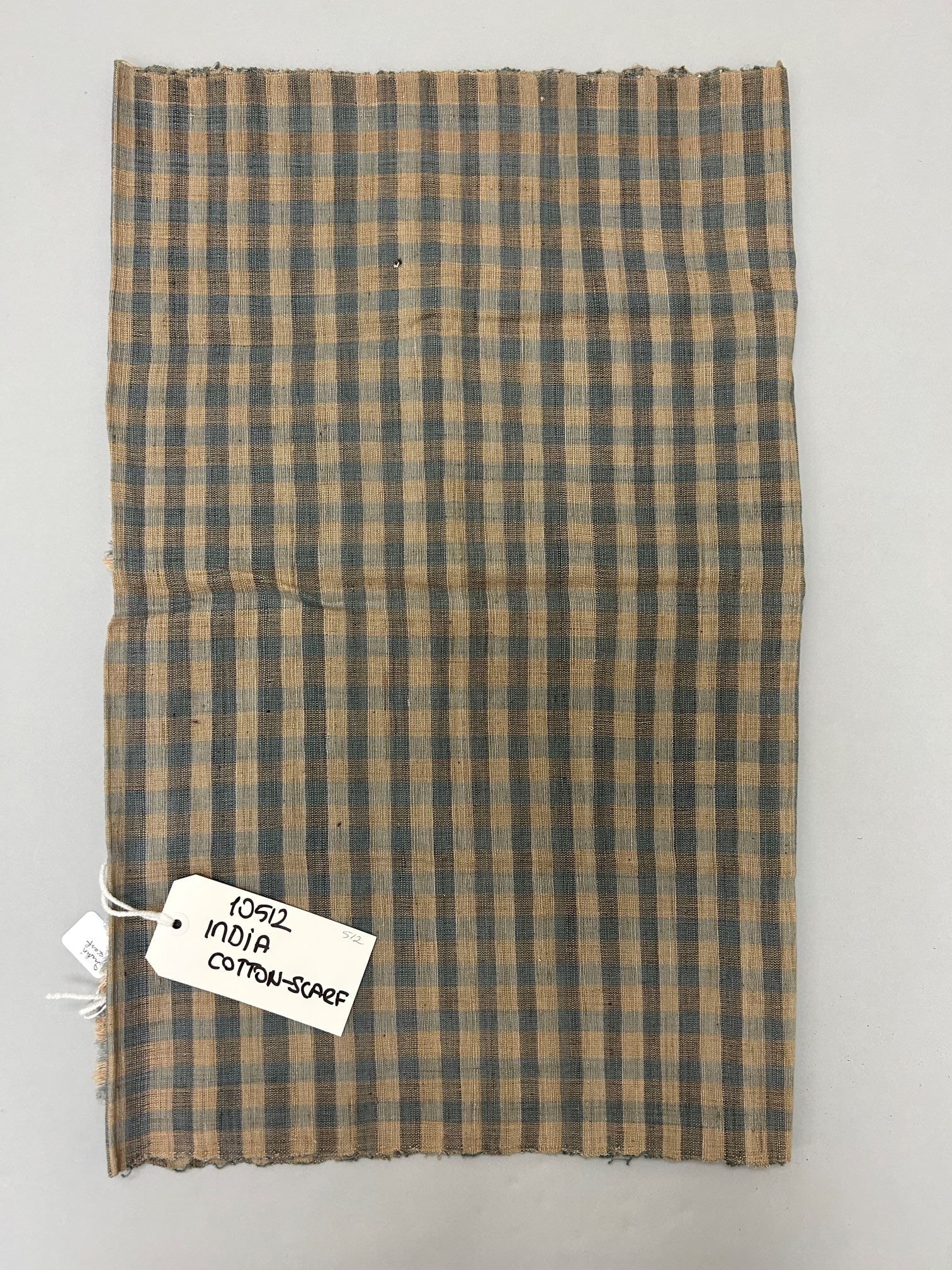 India, Cotton Scarf: India, cotton scarf, 72"l X 28"w Provenance: From the estate of Dr. Philip Gould , New York