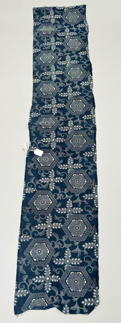 Japan, Stencil Indigo Cotton Textile (1 of 9)