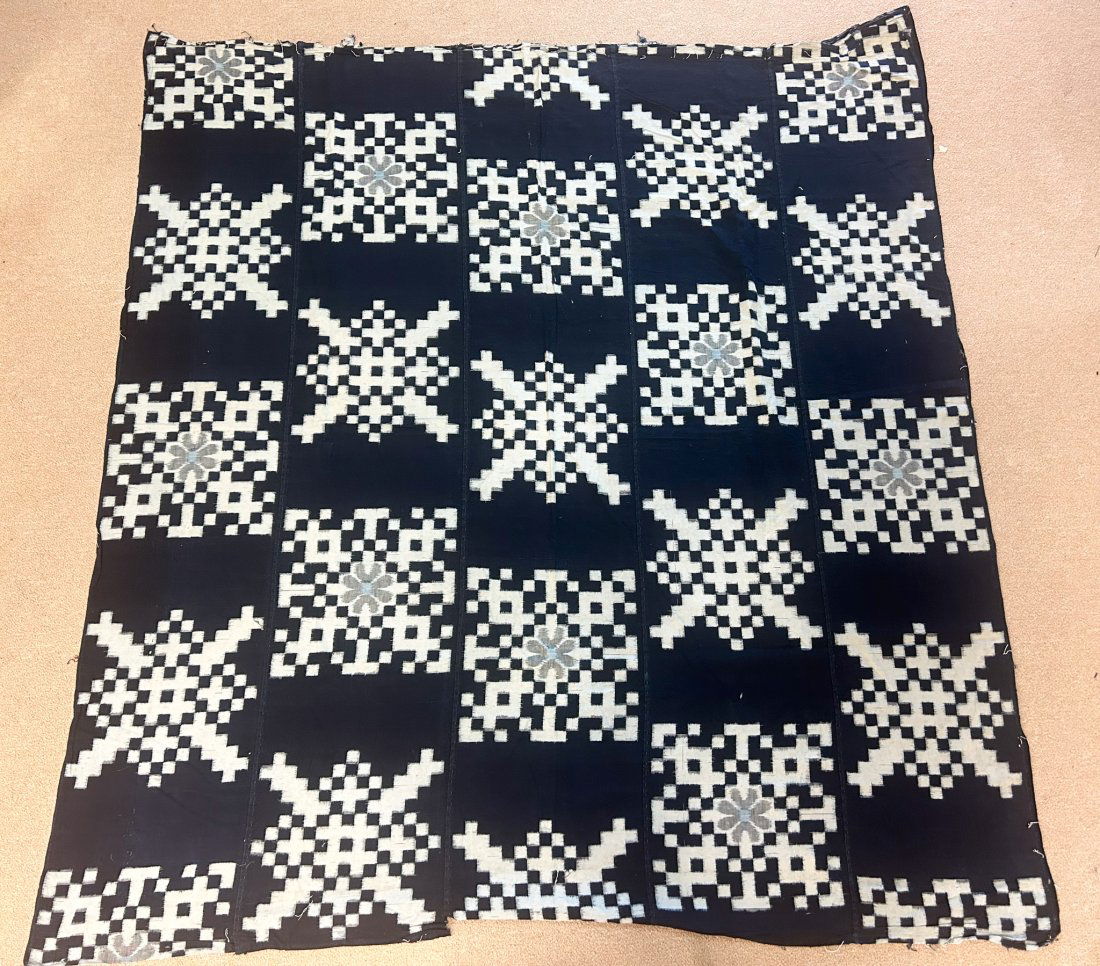 Japan, Possibly Shibori Indigo Cotton Textile (1 of 9)