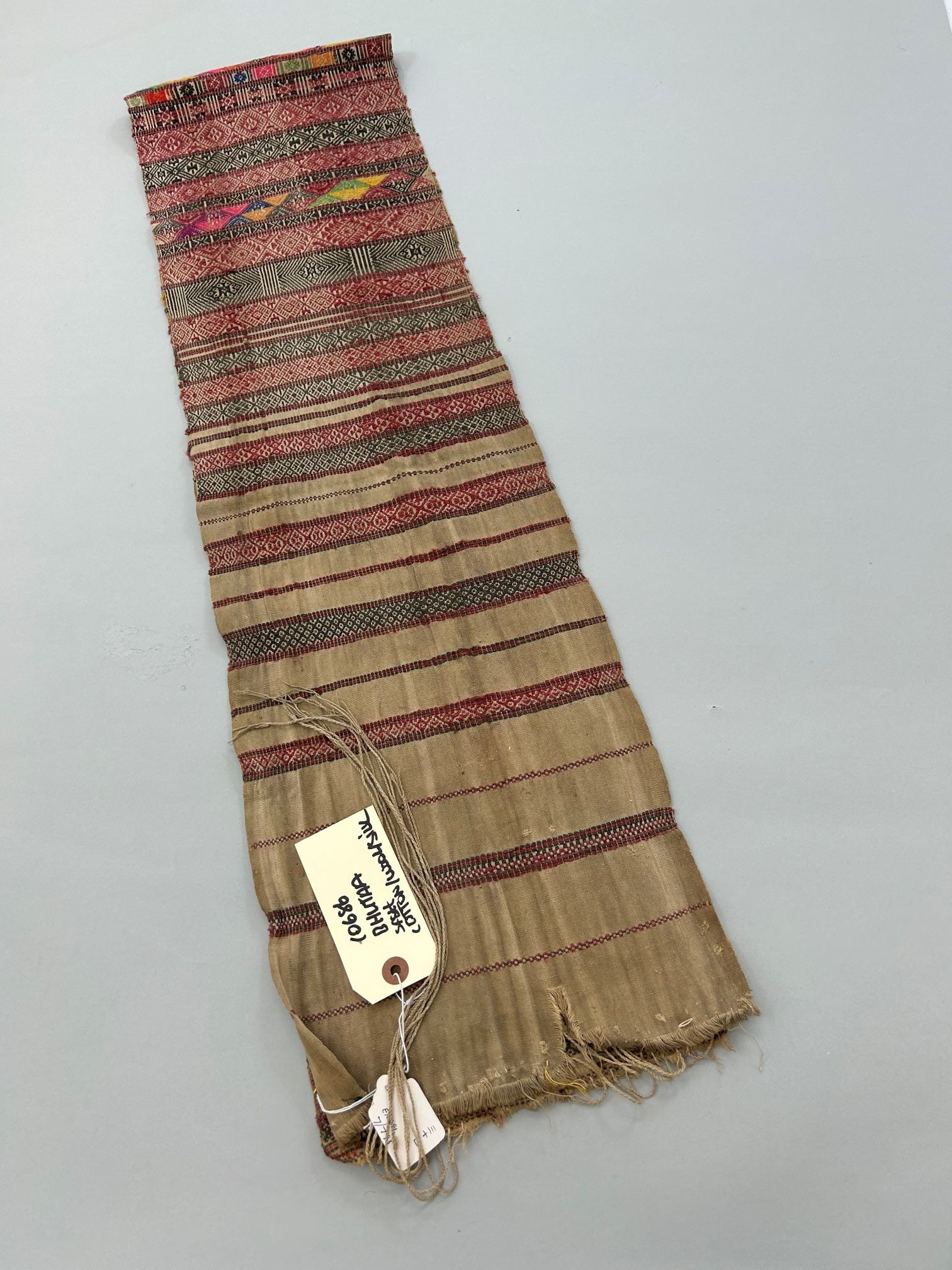 Bhutan, Woven Silk, Cotton and Wool Blend Sash (1 of 9)