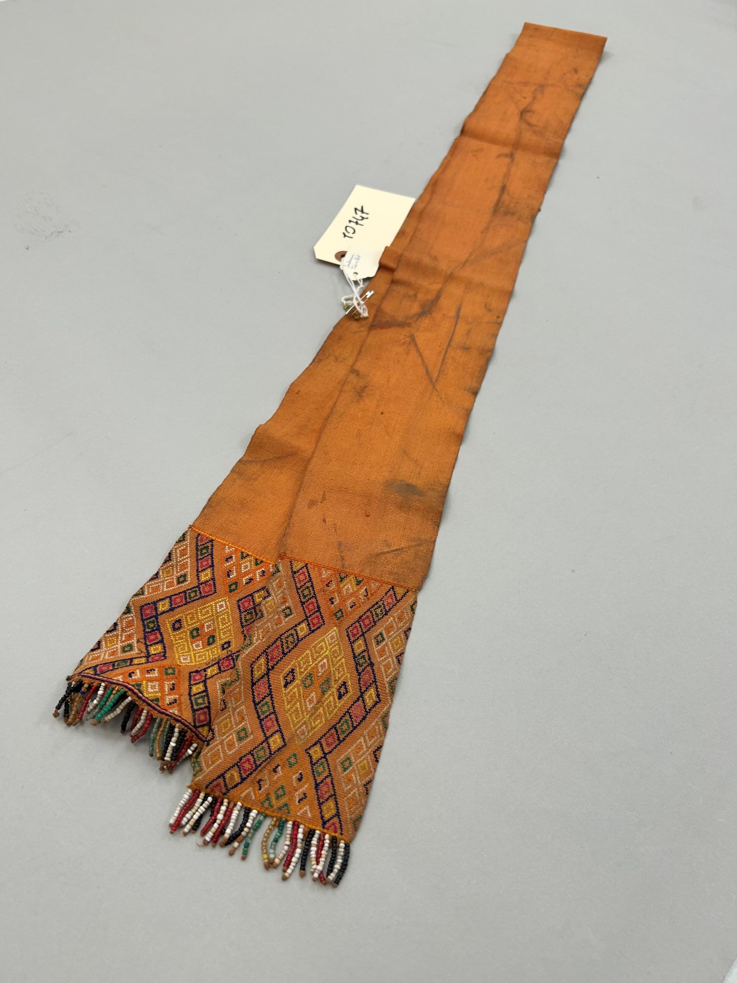 Indonesia, Timor, Handwoven Cotton Belt with Beads at each end (1 of 11)