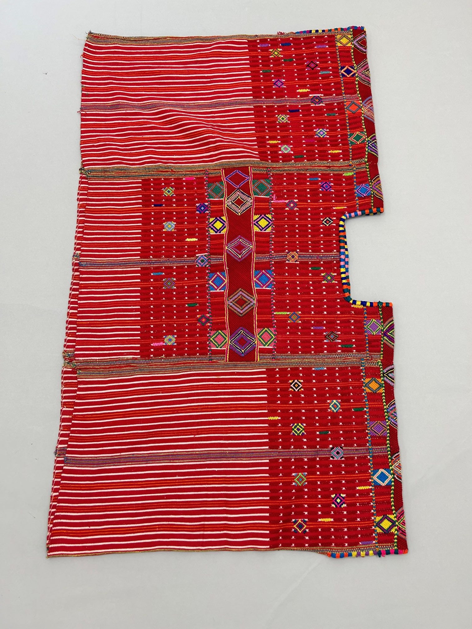 Guatemala, San Raphael, Embroidered Cotton Huipil: Guatemala, San Raphael, embroidered cotton huipil, 19"l x 32"w, shoulder 32" Provenance: From the estate of Dr. Philip Gould , New York