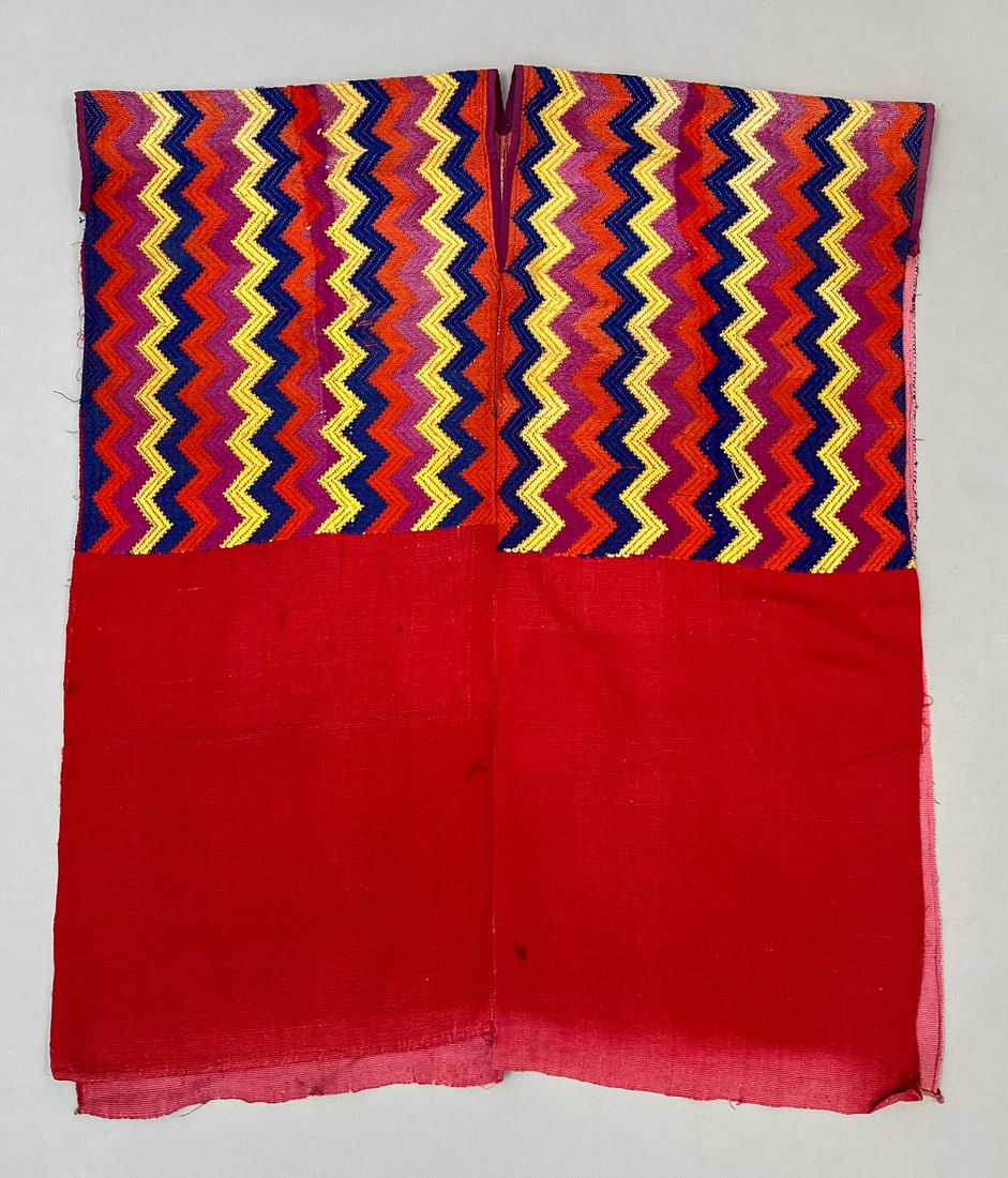Almolonga, Quetzaltenango Department, Guatemala, Vintage Woven Cotton "Huilpil" Long Tunic (1 of 6)