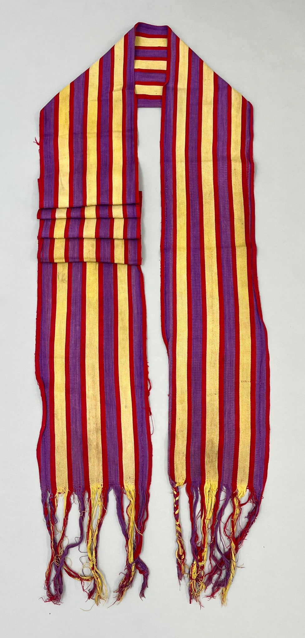 San Juan de Sacatepequez, Guatemala, Vintage Woven Cotton "Faja" Sash (1 of 4)