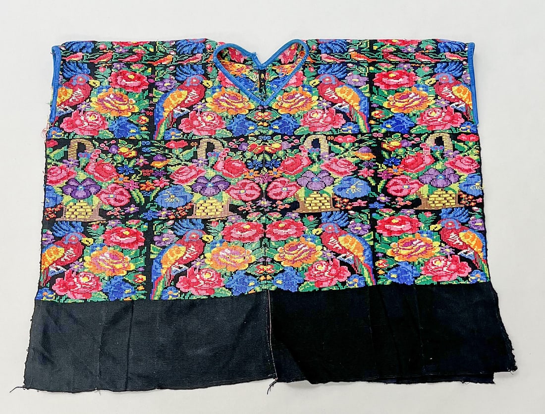 Santa Maria de Jesus, Sacatepequez, Guatemala, Vintage Woven Cotton "Huipil" Tunic (1 of 6)