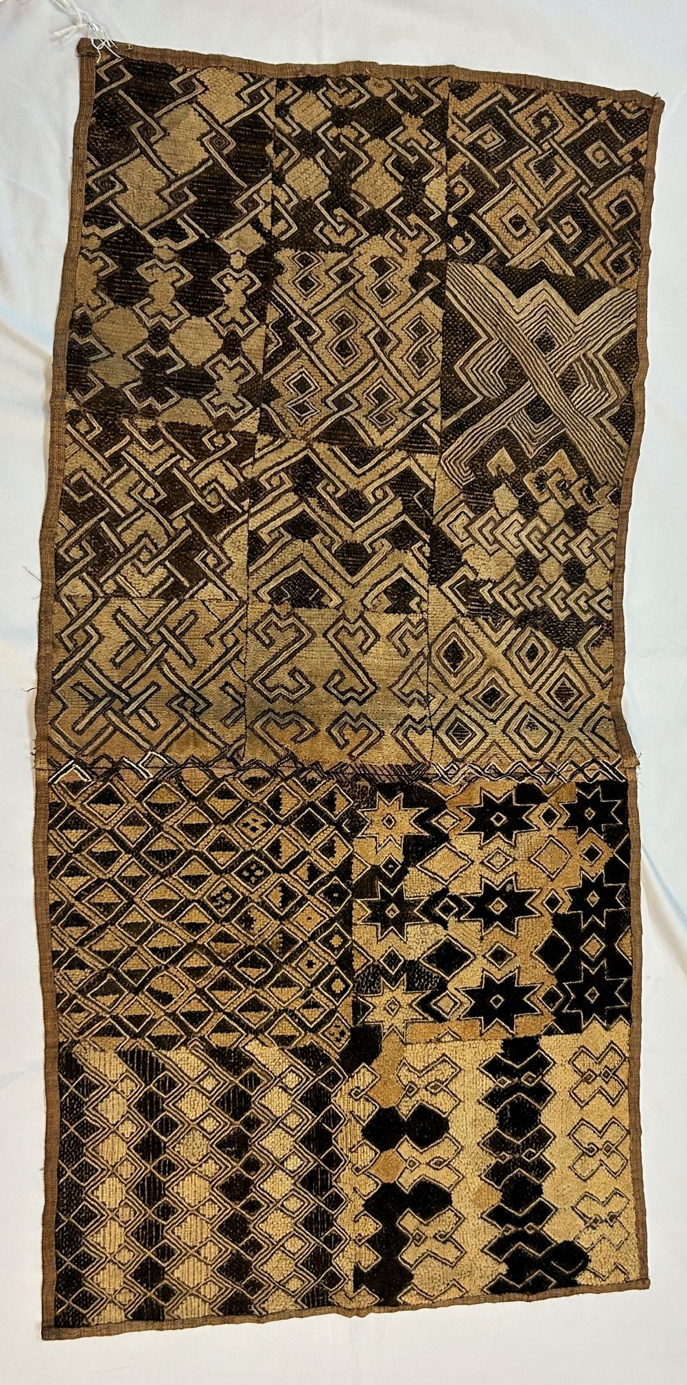 Kuba Peoples Embroidered Raffia Textile (1 of 7)