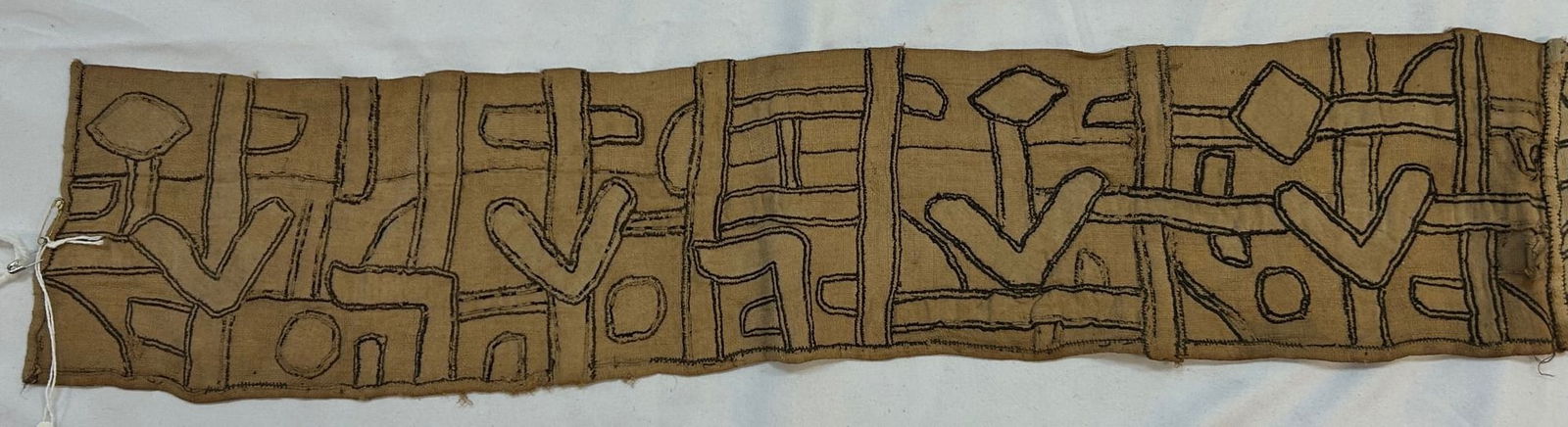 Kuba Peoples Embroidered Raffia Textile (1 of 6)