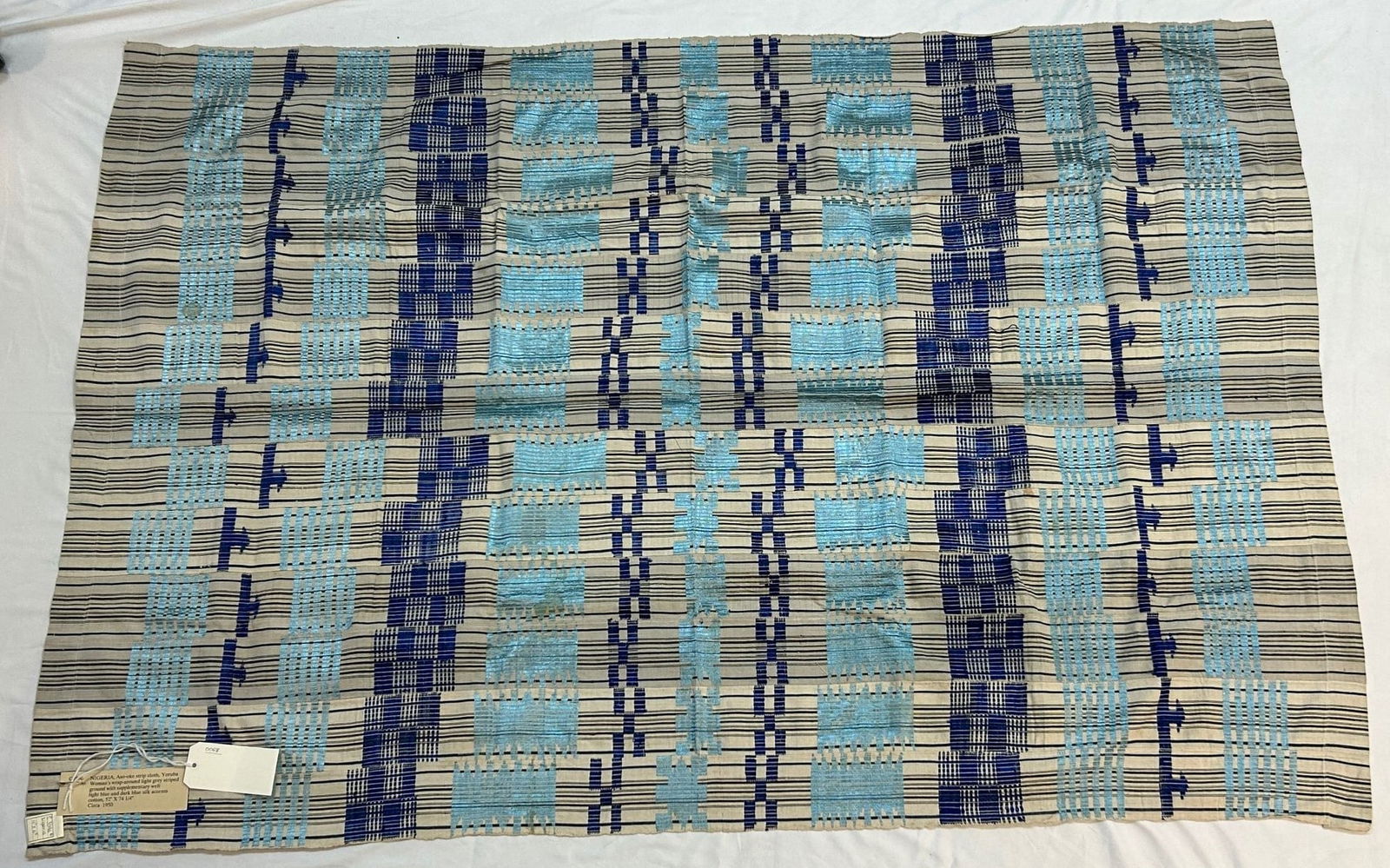 Youruba Peoples Strip Woven Cotton Wrap (1 of 13)