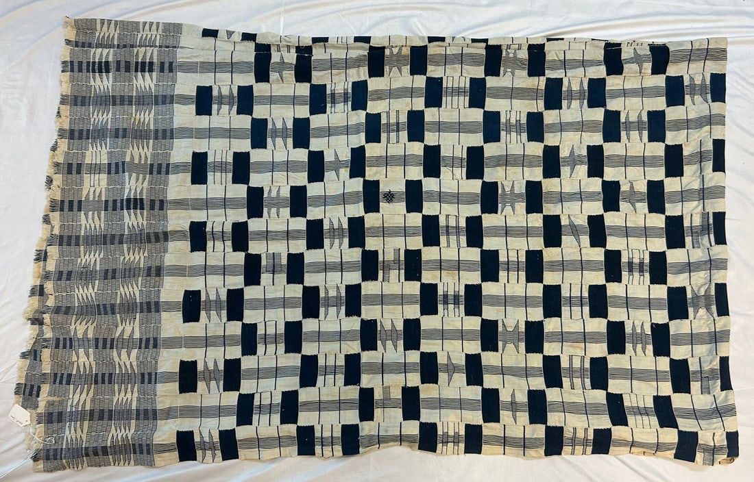 Ashanti peoples, or Possibly Ewe peoples, Cotton Strip Weave Textile (1 of 7)