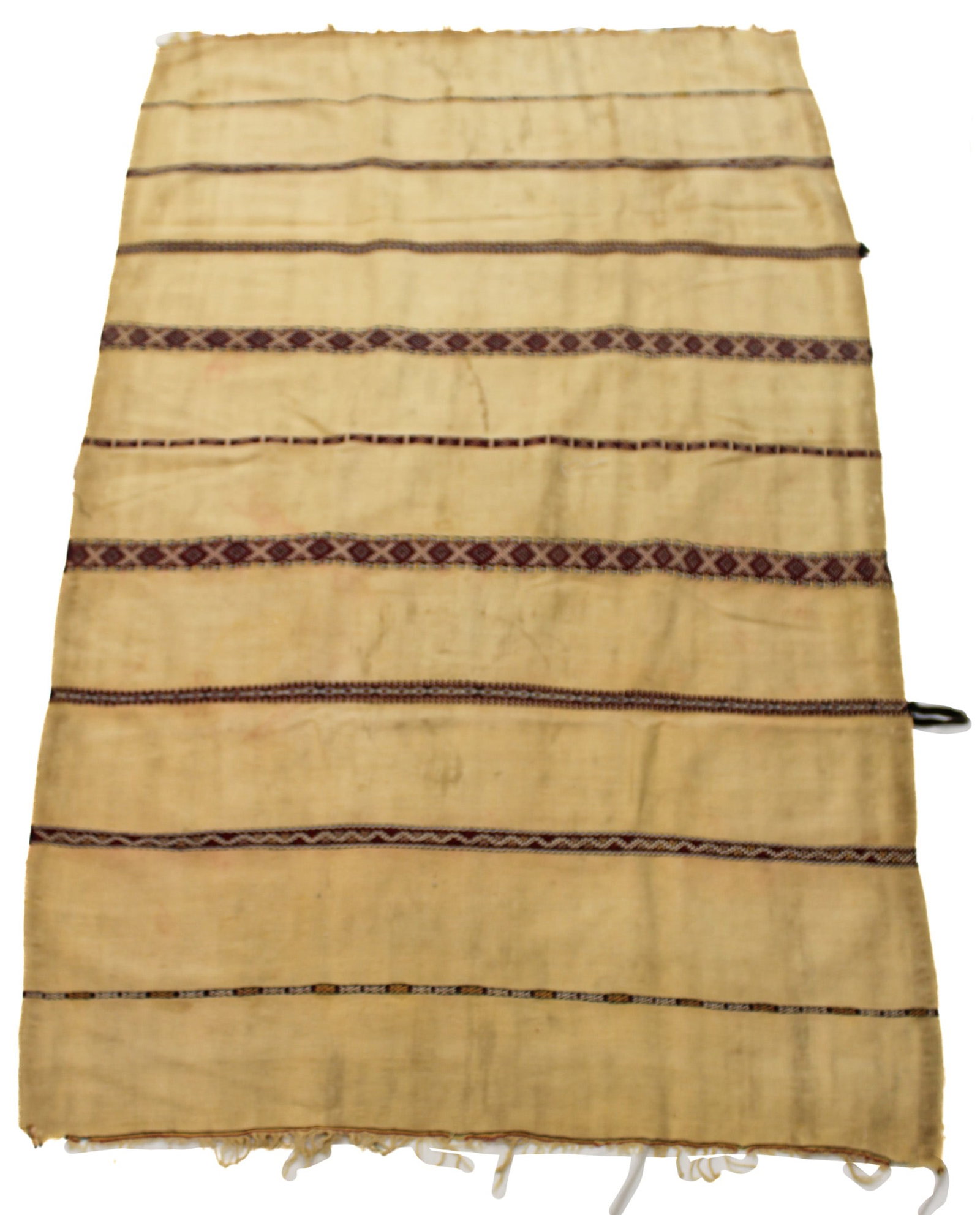 Moroccan, High Atlas, Handmade Wool Textile,: Moroccan, high Atlas, handmade wool textile, Approximate size, 46" x 72". PROVENANCE: From the estate of Dr. Philip Gould, New York