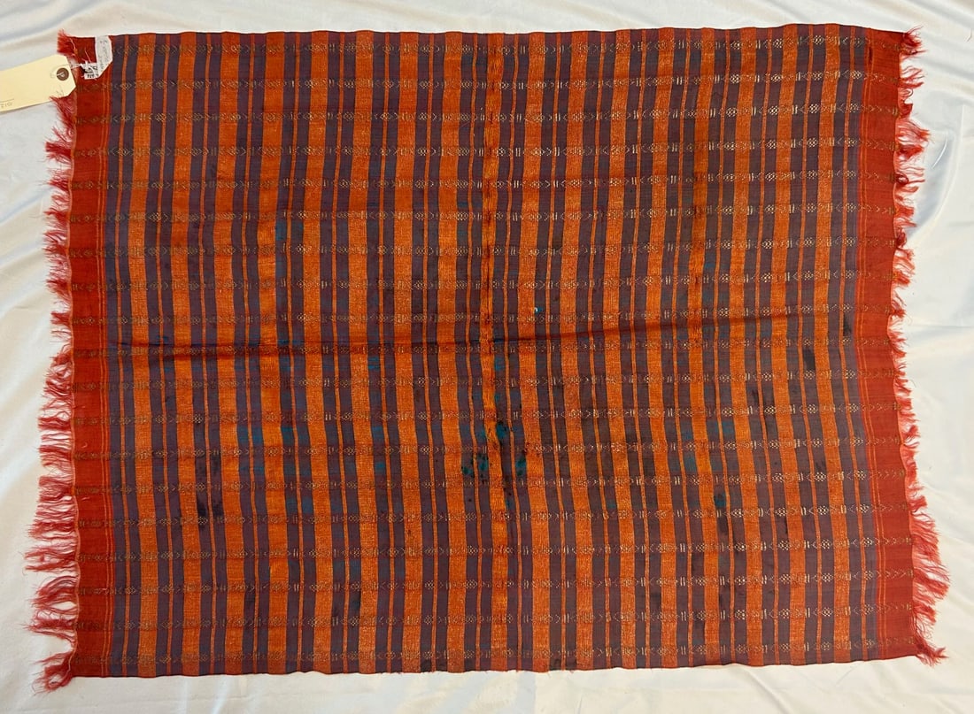 Morocco, Fez, Wedding Shawl: Wedding shawl, Morocco, North Africa, likely mid-20th century. Approximate size, 31" x 41" PROVENANCE: From the estate of Dr. Philip Gould, New York