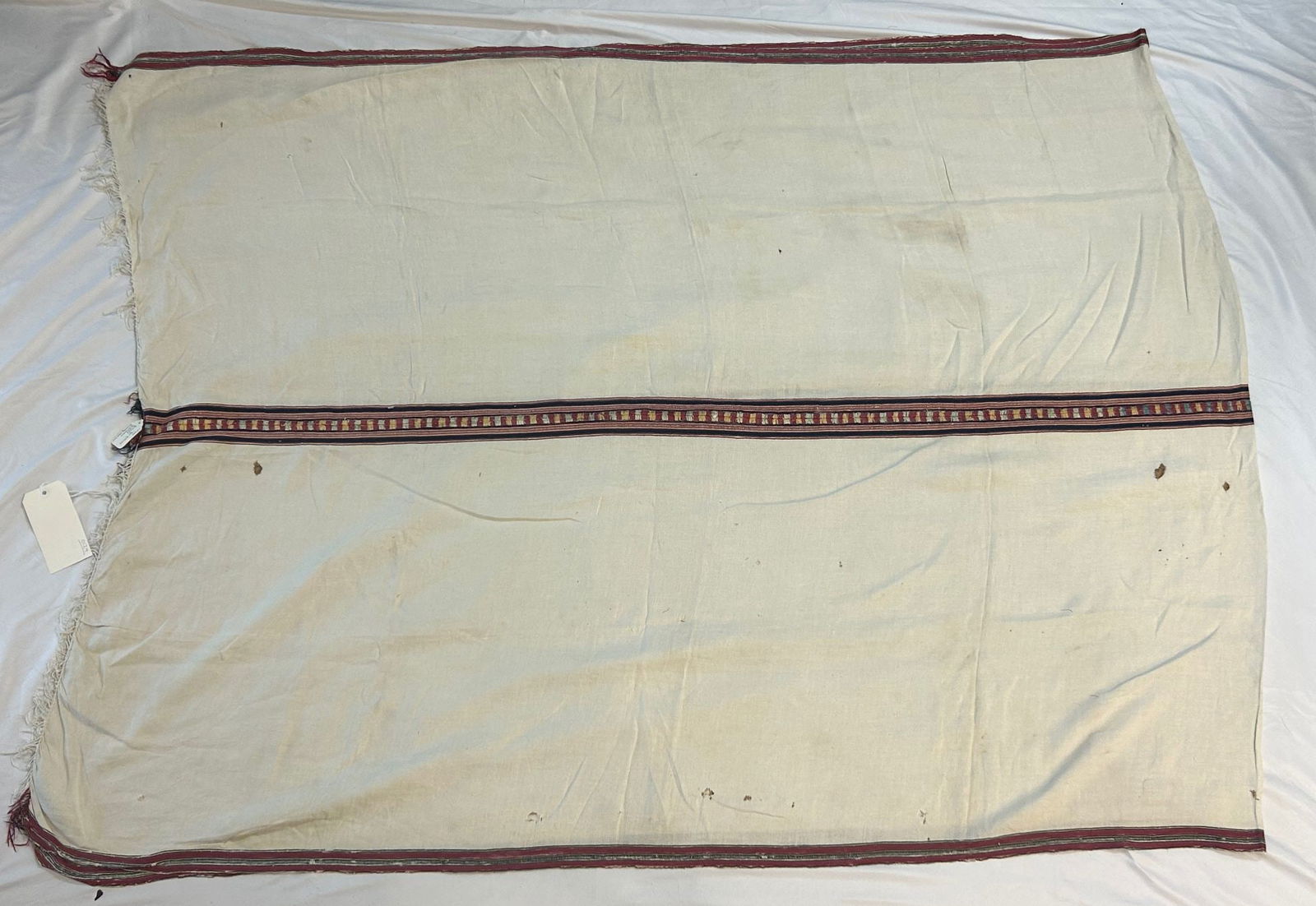 Tabaa (A Type Of Fouta) North Africa, North Midoun, El May Sedouikech: Tabaa (a type of Fouta), Midoun, El May Sedouikech, North Africa, likely mid-20th century, Approximate size, 140" x 53" PROVENANCE: From the estate of Dr. Philip Gould, New York