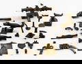 Group of (18) Cast Bronze/Brass Goldweights, Ashanti peoples, Ghana
