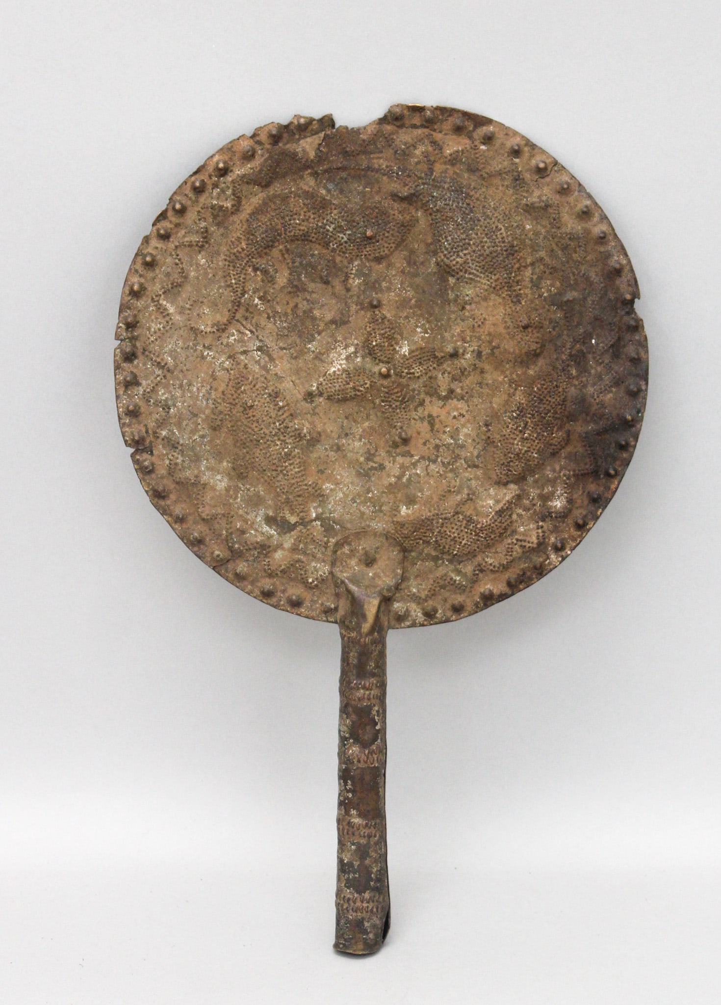 A Copper or Copper Alloy Prestige Fan, Ashanti peoples, Republic of Ghana, West Africa, (1 of 5)