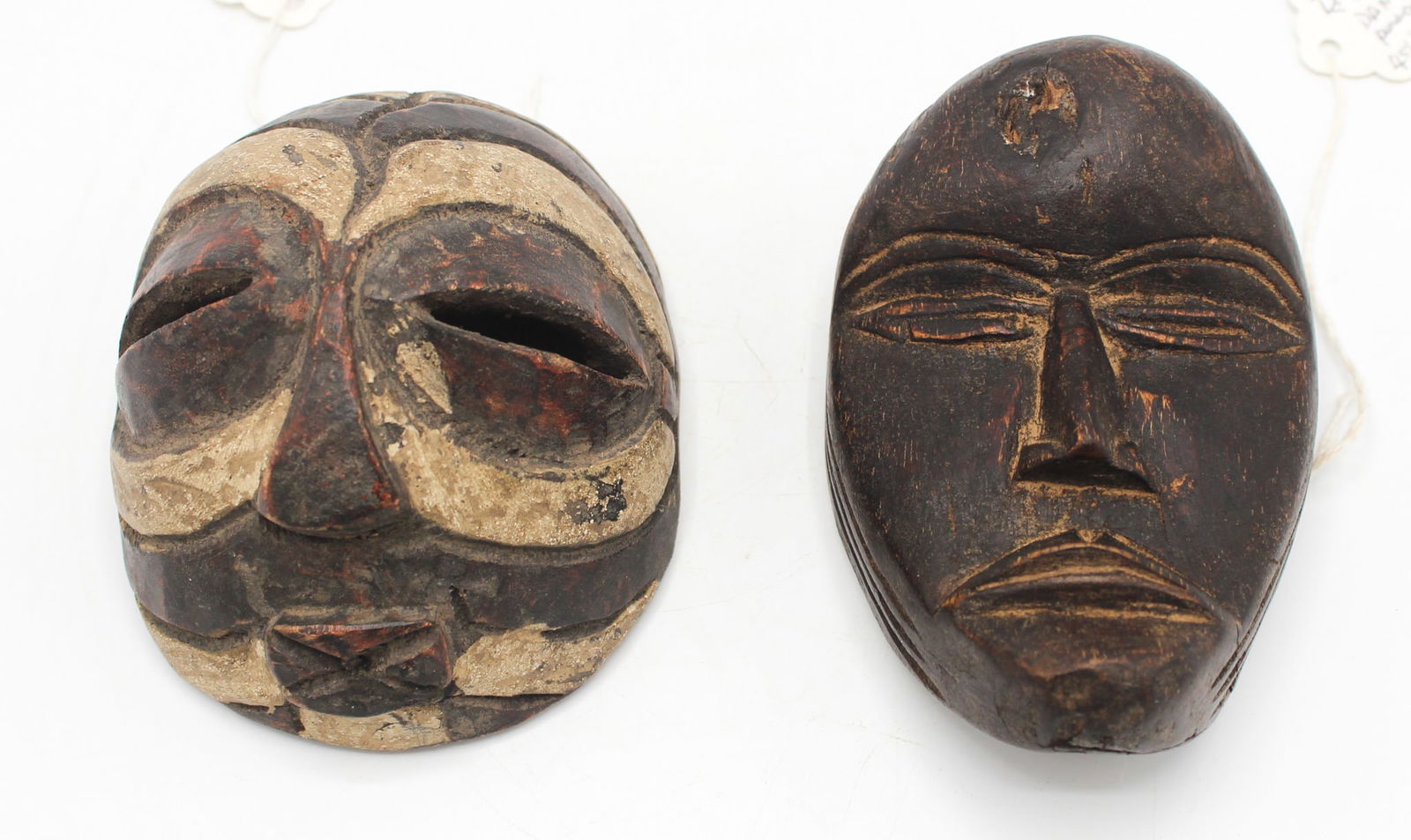 Group of (2) Carved Wood Passport Masks, Democratic Republic of the Congo, West Africa (1 of 13)