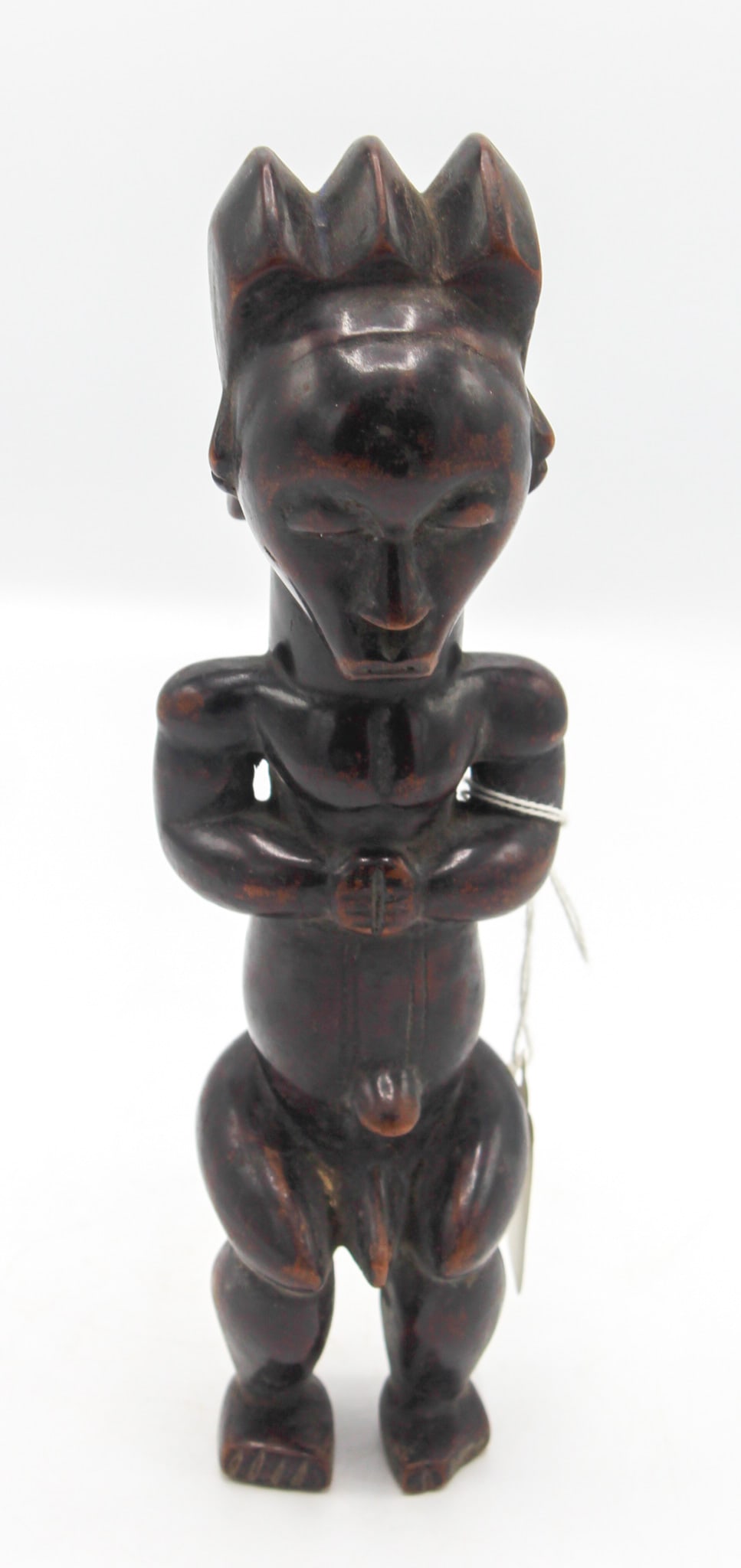 Fang Peoples Style, Reliquary Figure, Carved Wood, Gabonese Republic, Central Africa: Fang peoples style, reliquary figure, carved wood, Gabonese Republic, Central Africa, 20th century. Approximate size 9.75"H. PROVENANCE: From the estate of Dr. Philip Gould, New York
