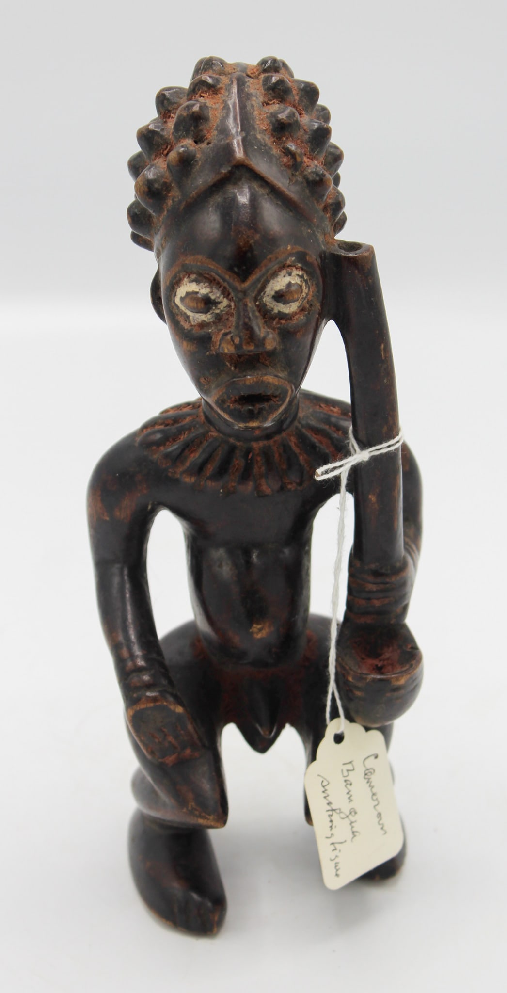 Bangwa People Style, Carved Wood Figure, Republic of Cameroon, West-Central Africa: Bangwa people style, carved wood figure, Republic of Cameroon, West-Central Africa, 20th century. Approximate size 9"H. PROVENANCE: From the estate of Dr. Philip Gould, New York