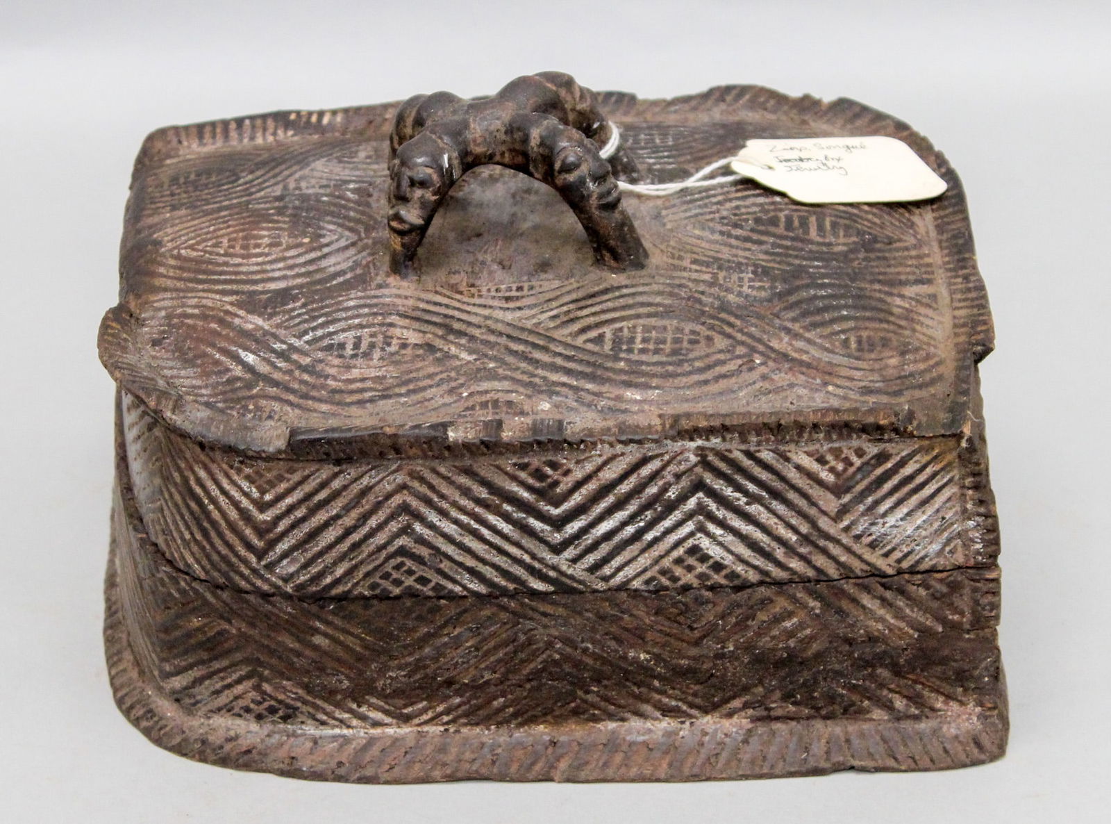 Carved Wood Storage Box, Songye Peoples Style, Democratic Republic of the Congo, Central Africa (1 of 8)