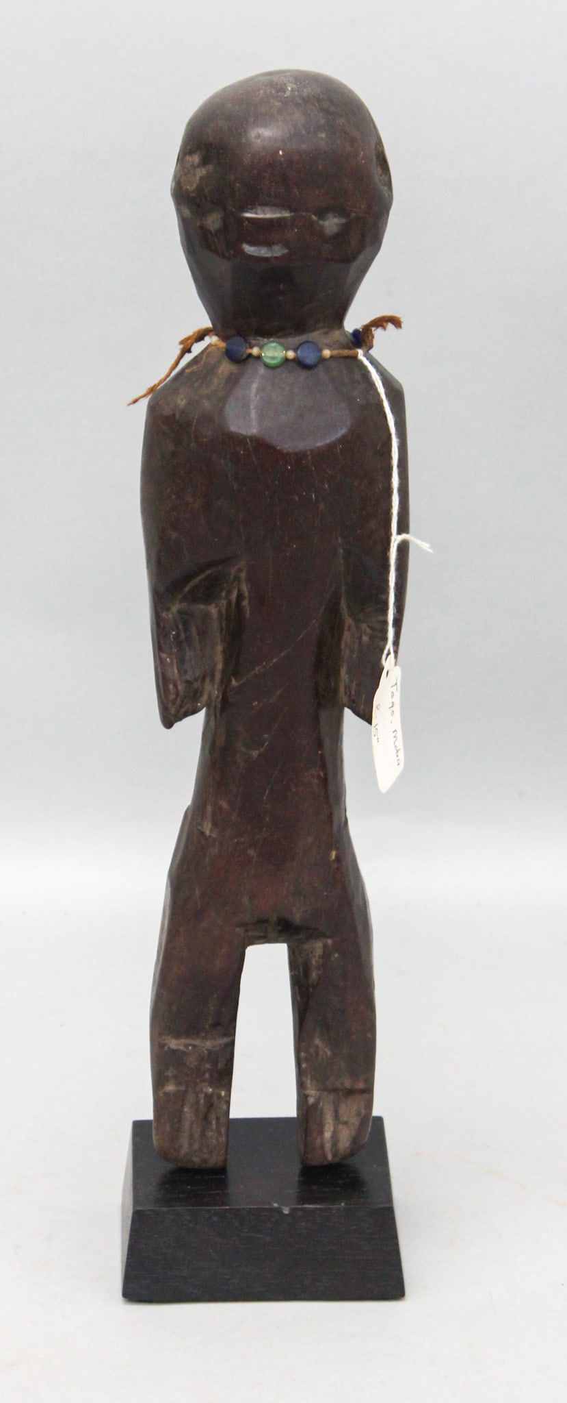 Carved Wood Figure with Beaded Necklace, Moba peoples style, Togo, West Africa (1 of 5)