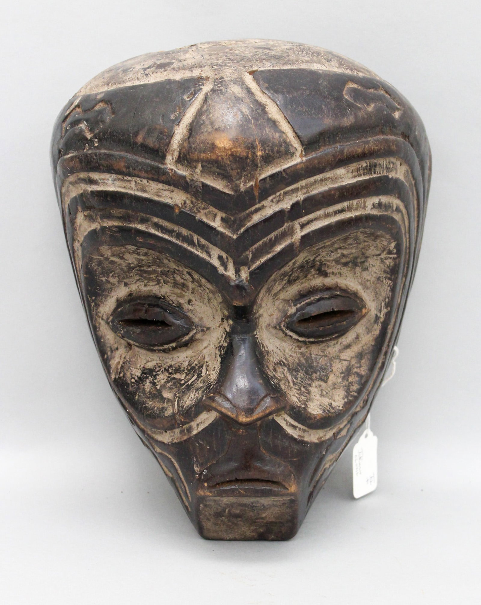 Lulu Peoples Style, Carve Wood Mask, Democratic Republic of the Congo, Central Africa: Lulu peoples style carve wood mask, Democratic Republic of the Congo, Central Africa, 20th century. Approximate size, 11.5"H. PROVENANCE: From the estate of Dr. Philip Gould, New York