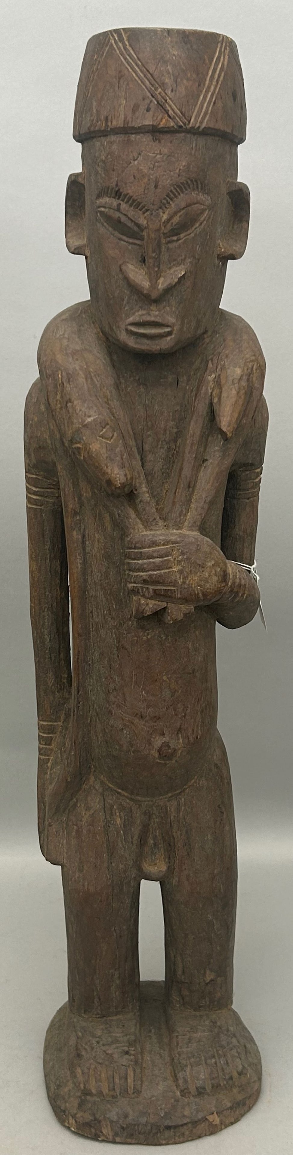 Dogon Peoples Style, Carved Wood Statue, Mali, West Africa: Dogon peoples style carved wood statue, Mali, West Africa, 20th century. Approximate size, 28"H. PROVENANCE: From the estate of Dr. Philip Gould, New York